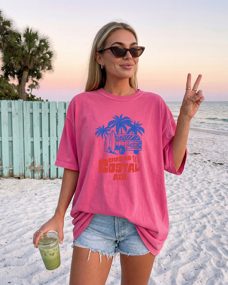 Chasing the ocean air Beach Nature Comfort Colors T Shirt Vacation Lake Summer