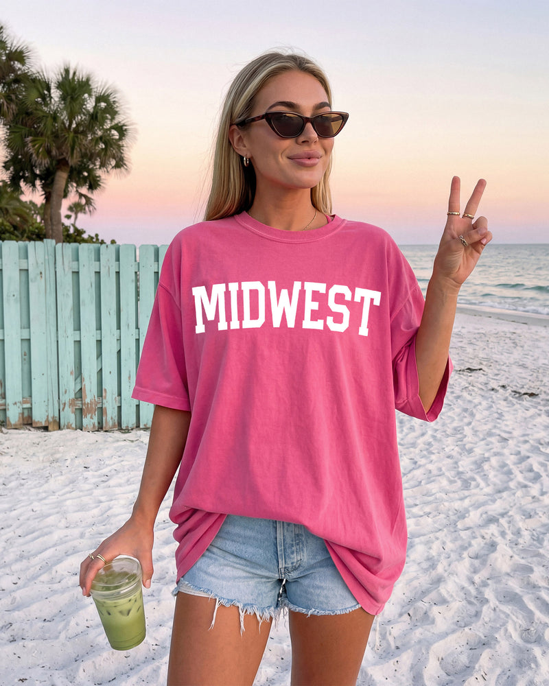 Midwest State City College Comfort Colors T Shirt Vacation Beach Lake Summer