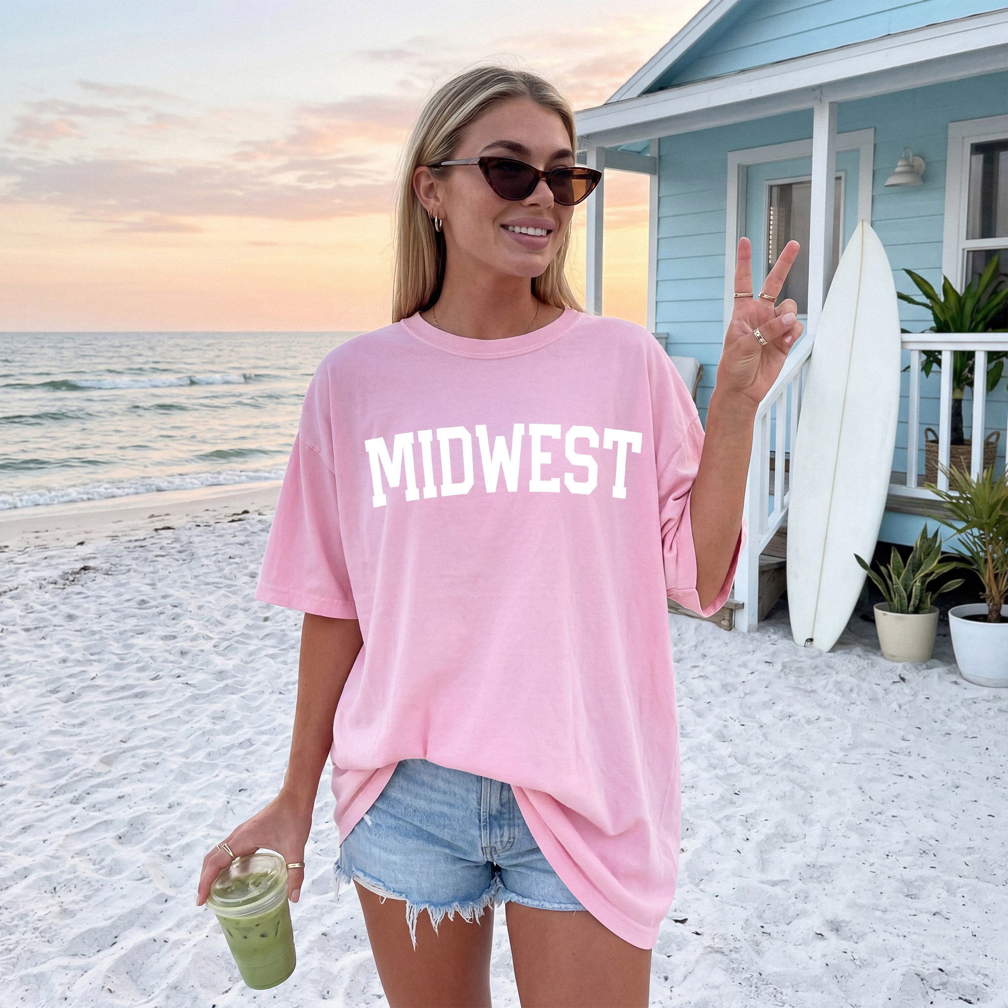 Midwest State City College Comfort Colors T Shirt Vacation Beach Lake Summer