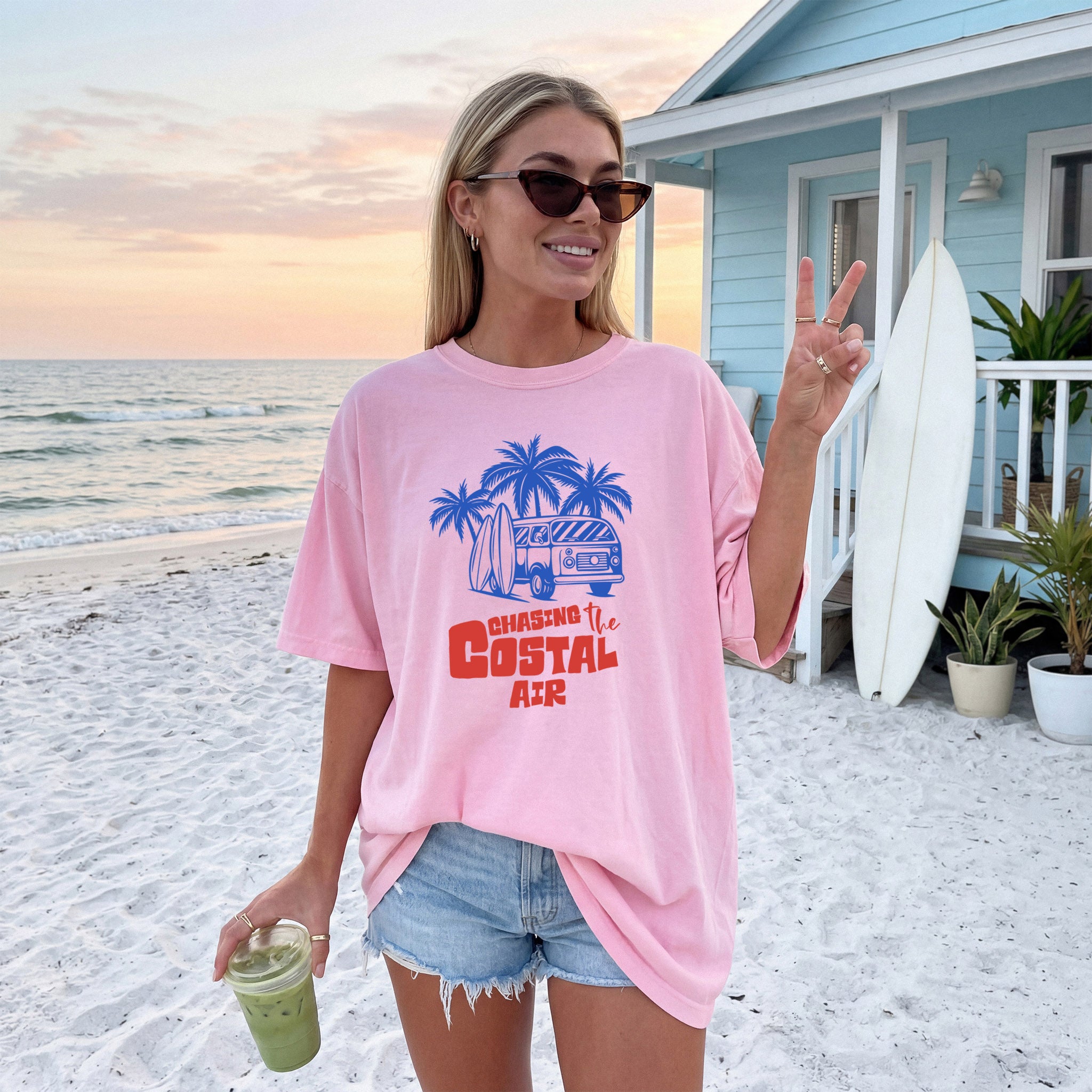 Chasing the ocean air Beach Nature Comfort Colors T Shirt Vacation Lake Summer