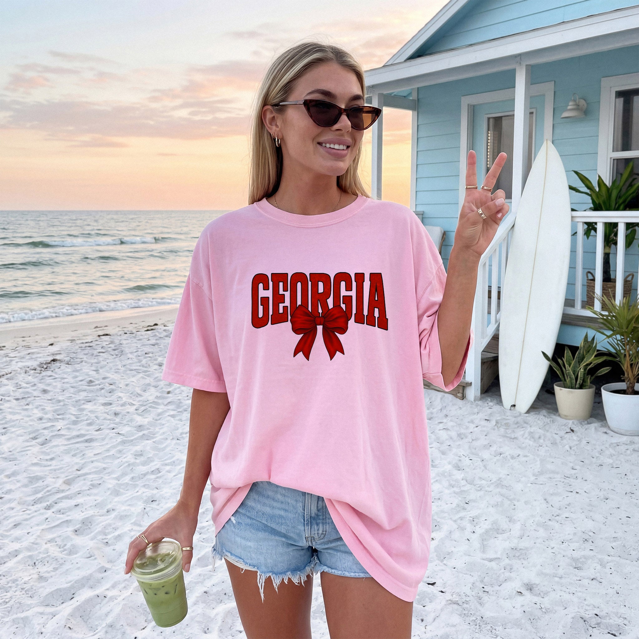Georgia State City College Comfort Colors T Shirt Vacation Beach Lake Summer