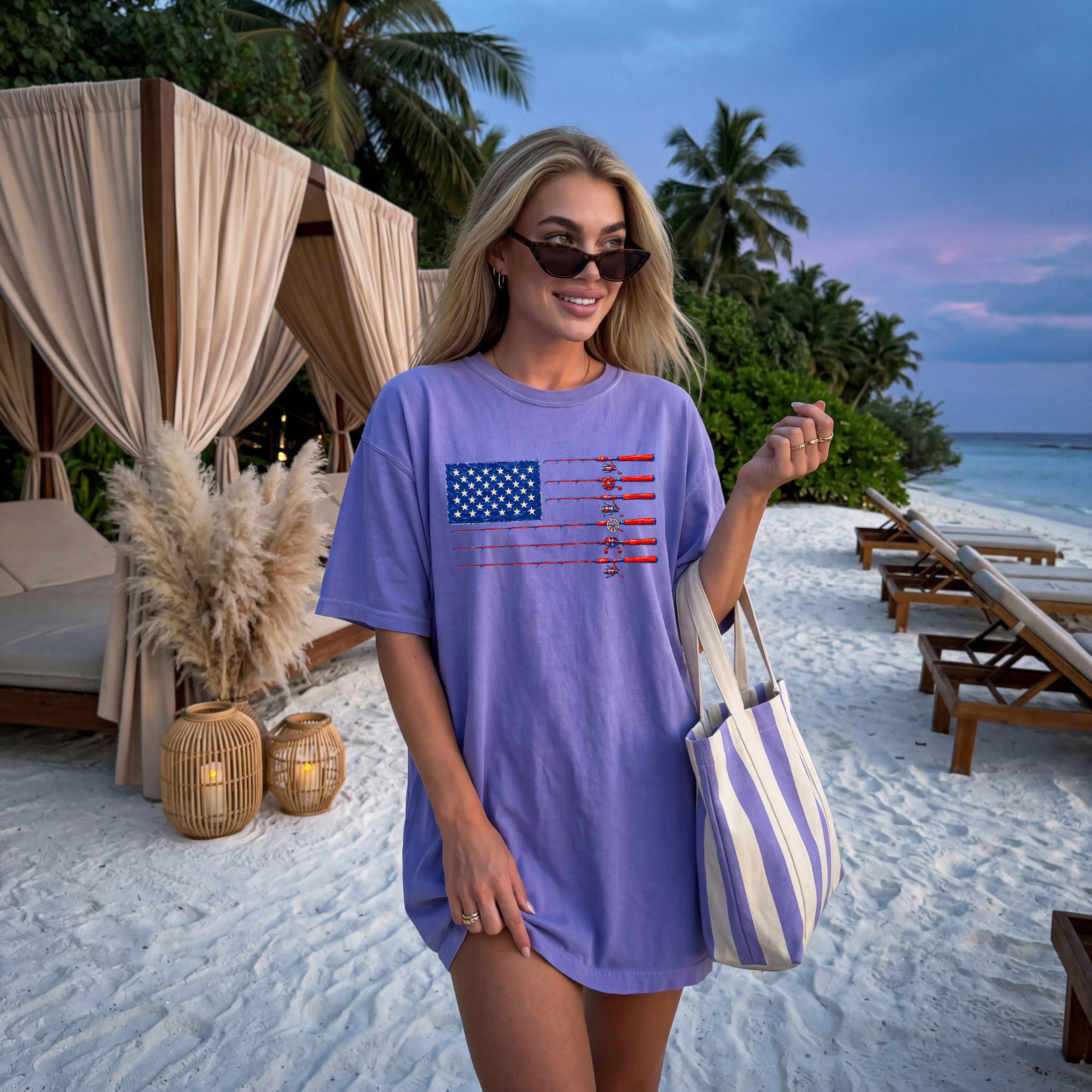 USA America Fishing Comfort Colors T Shirt - 4th of July, Memorial day, Veterans day gift for dad