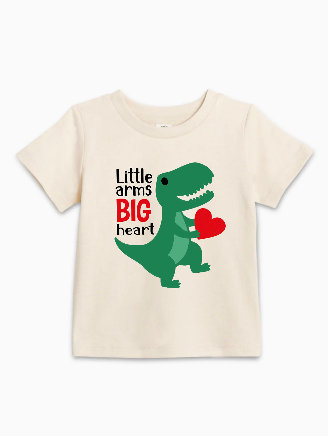 Cute Dinosaur Little arms big heart Organic Cotton Kids Tee