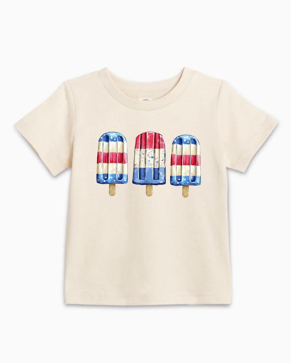 USA Patriotic Popsicle Organic Cotton Kids Tee, 4th of July Shirt