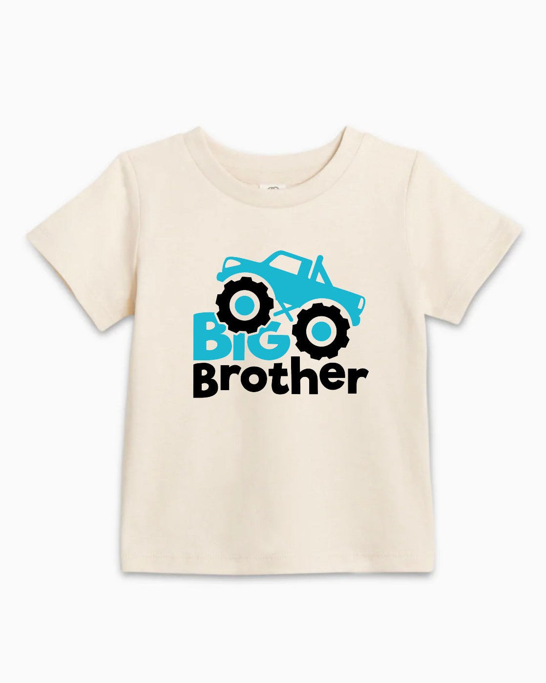 Big Brother Truck Organic Cotton Kids T-Shirt, Sibling Construction Shirt