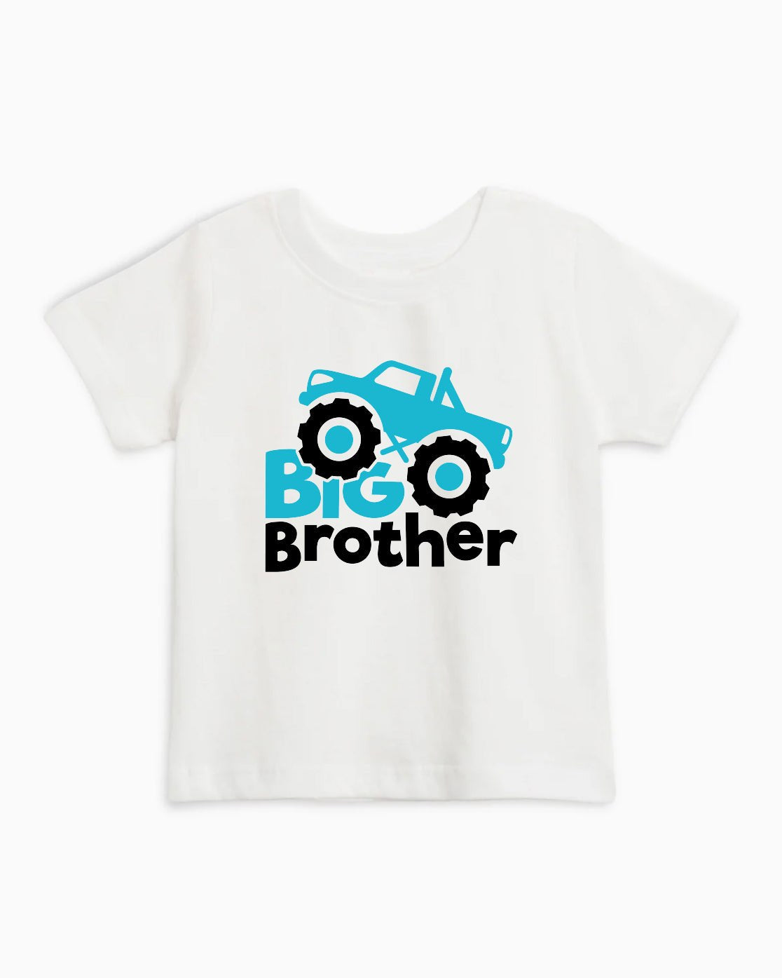 Big Brother Truck Organic Cotton Kids T-Shirt, Sibling Construction Shirt