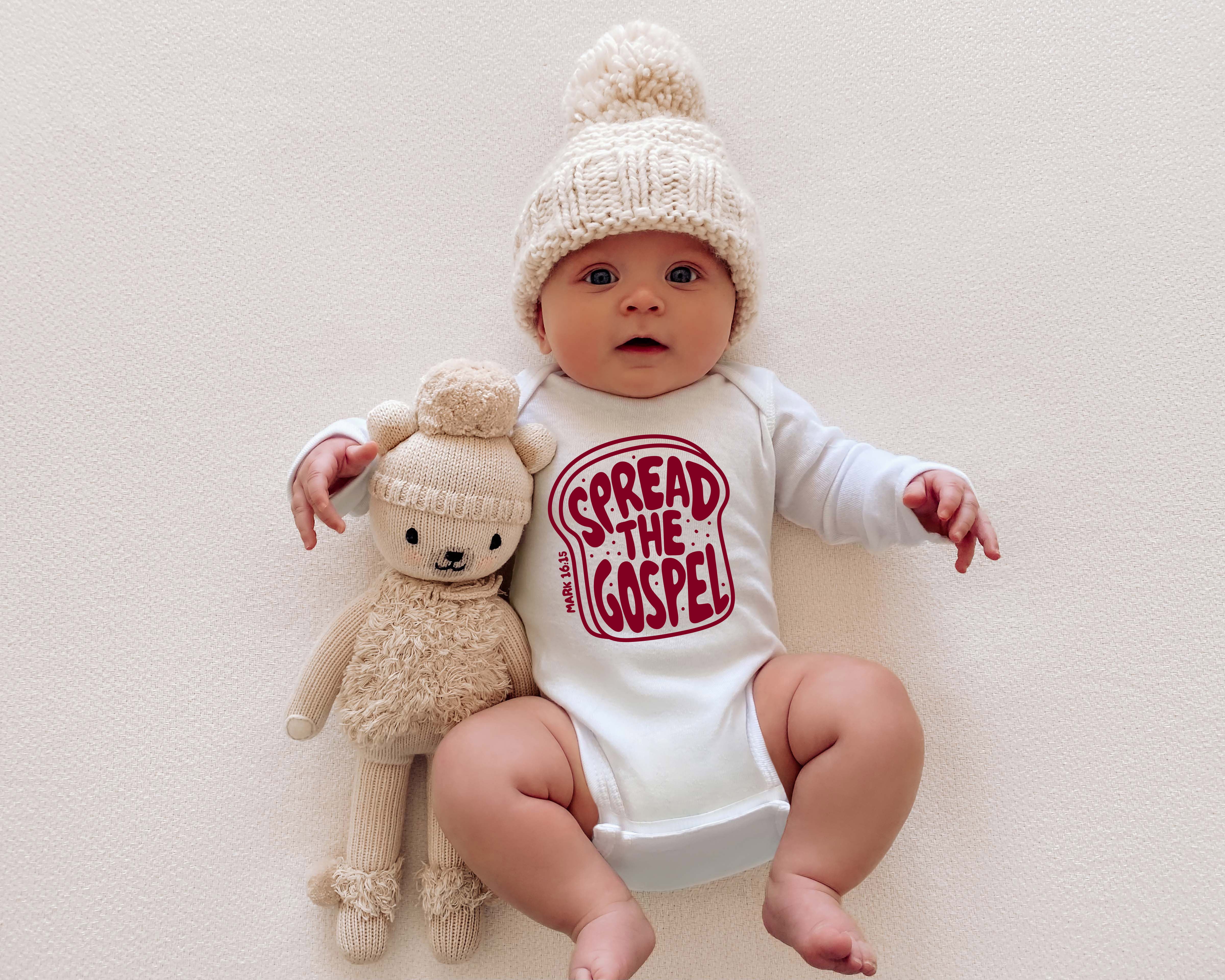 Spread the Gospel Christian Baby Bodysuit, Romper, Toddler Youth Tee, Sweatshirt