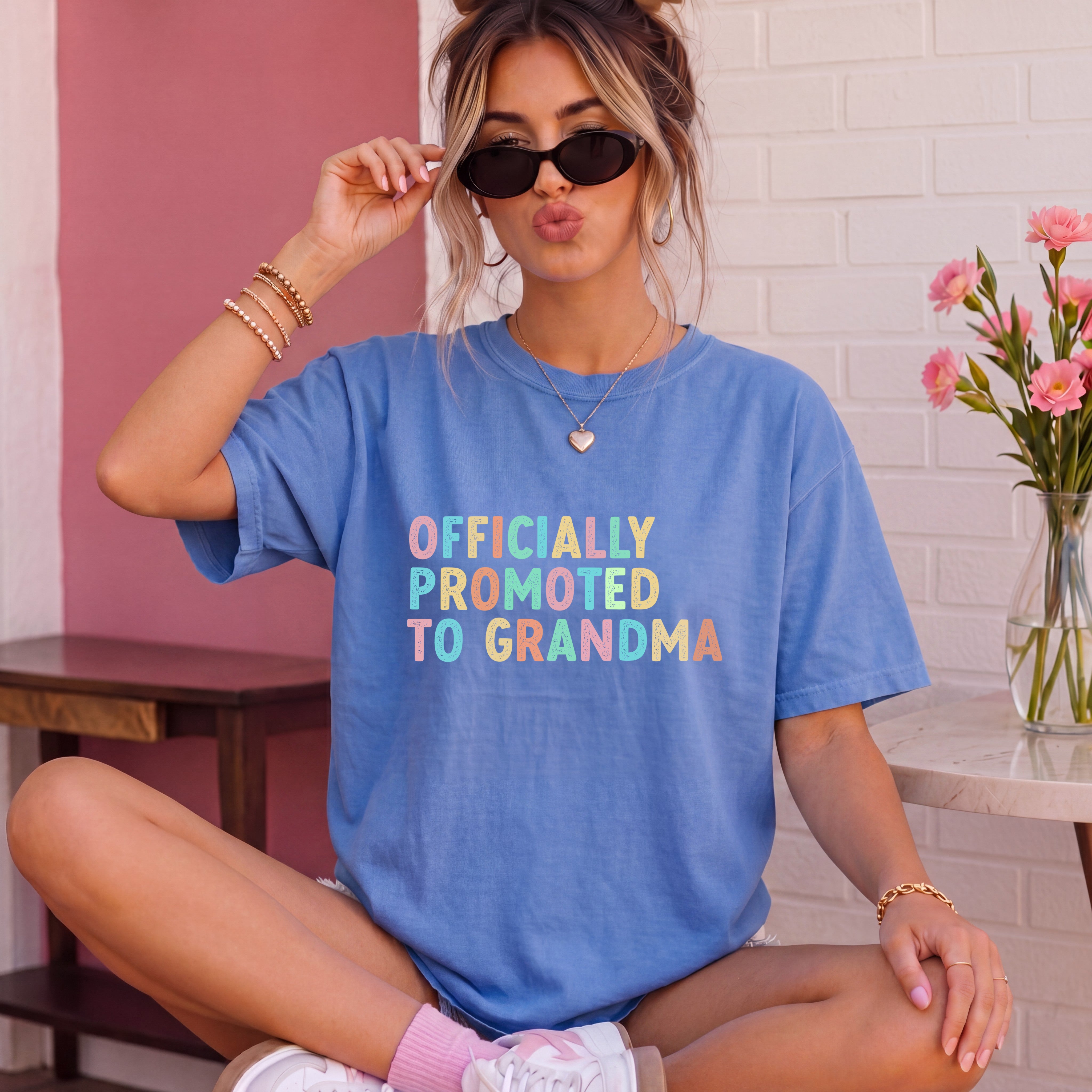 Officially Promoted to Grandma Comfort Colors T Shirt