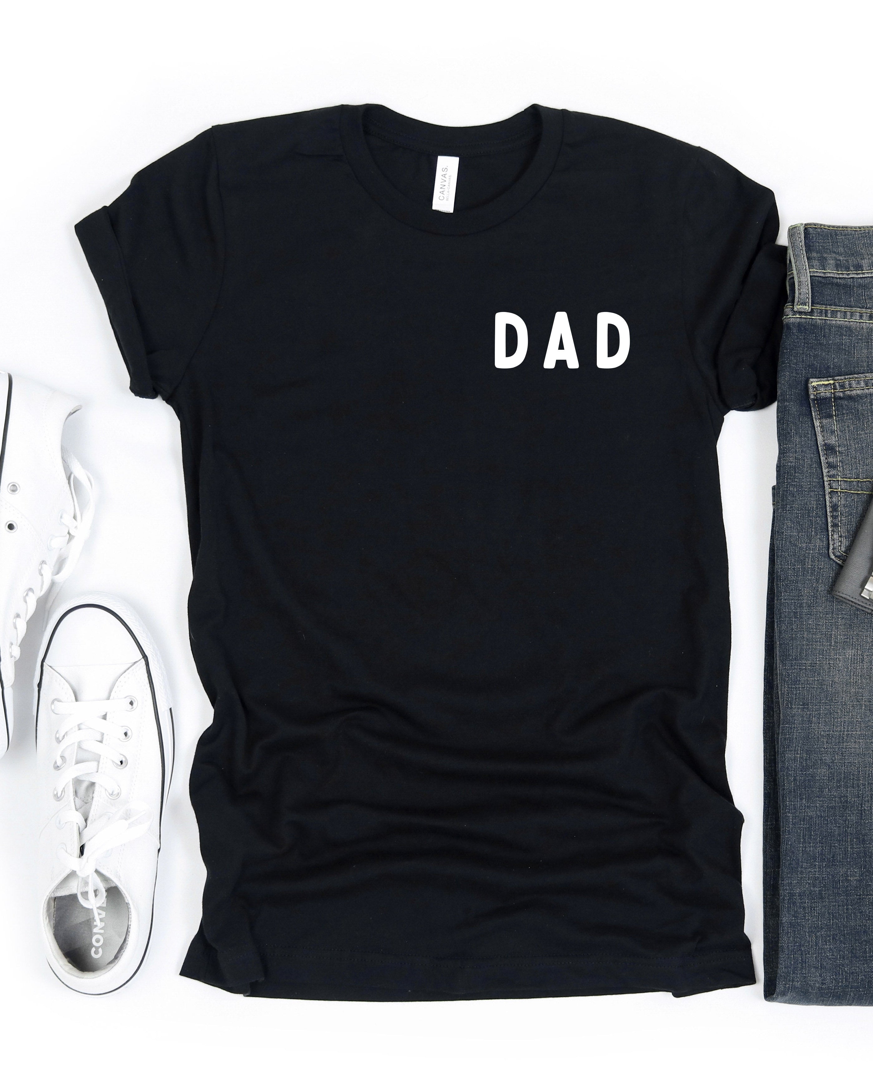 Mama & Dad Family Matching T-shirt (Rounded Left Chest)