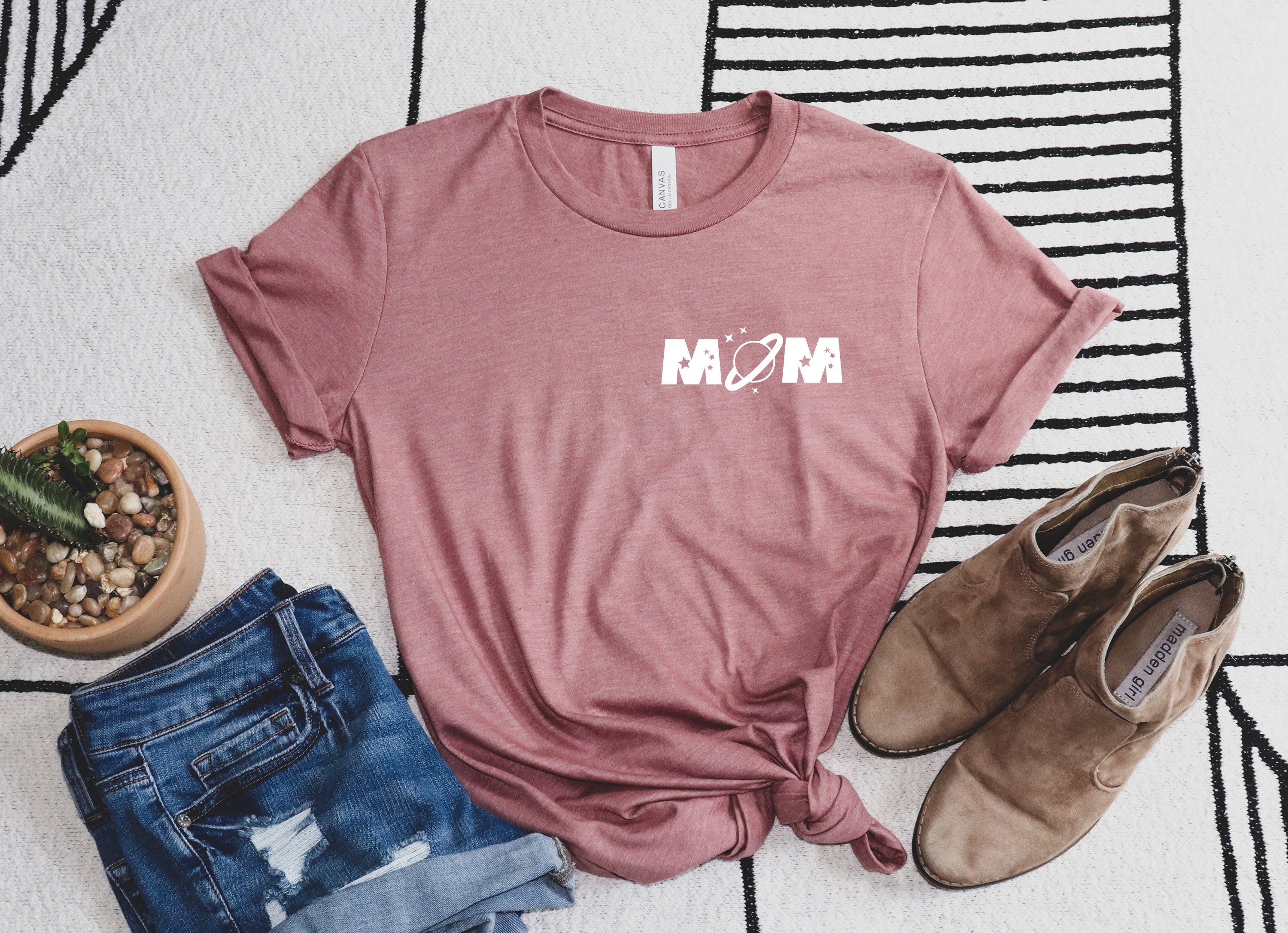 Mom Space Themed & Dad Space Themed Birthday party T-shirt (corner)