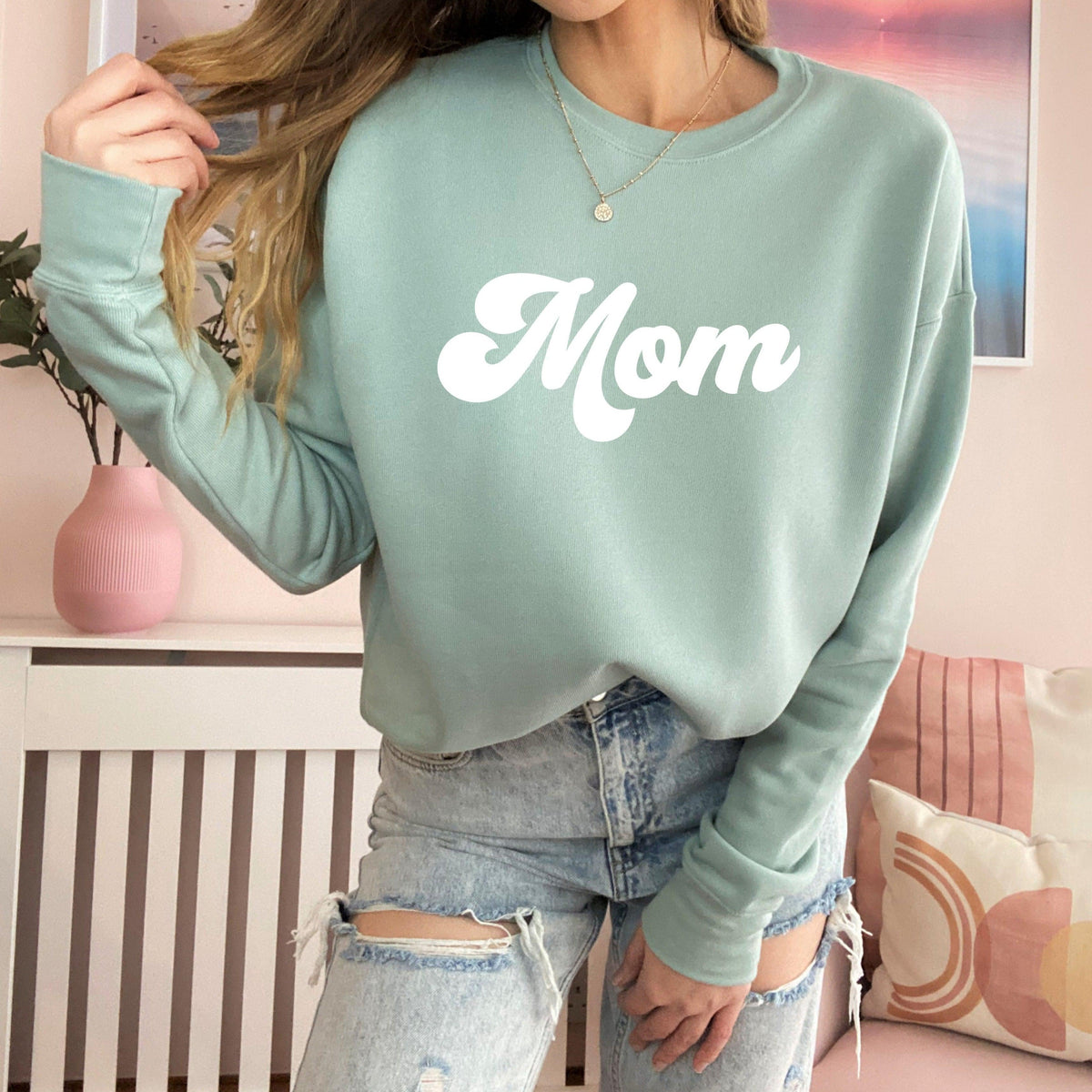 Mama Script Sweatshirt For Women And Men