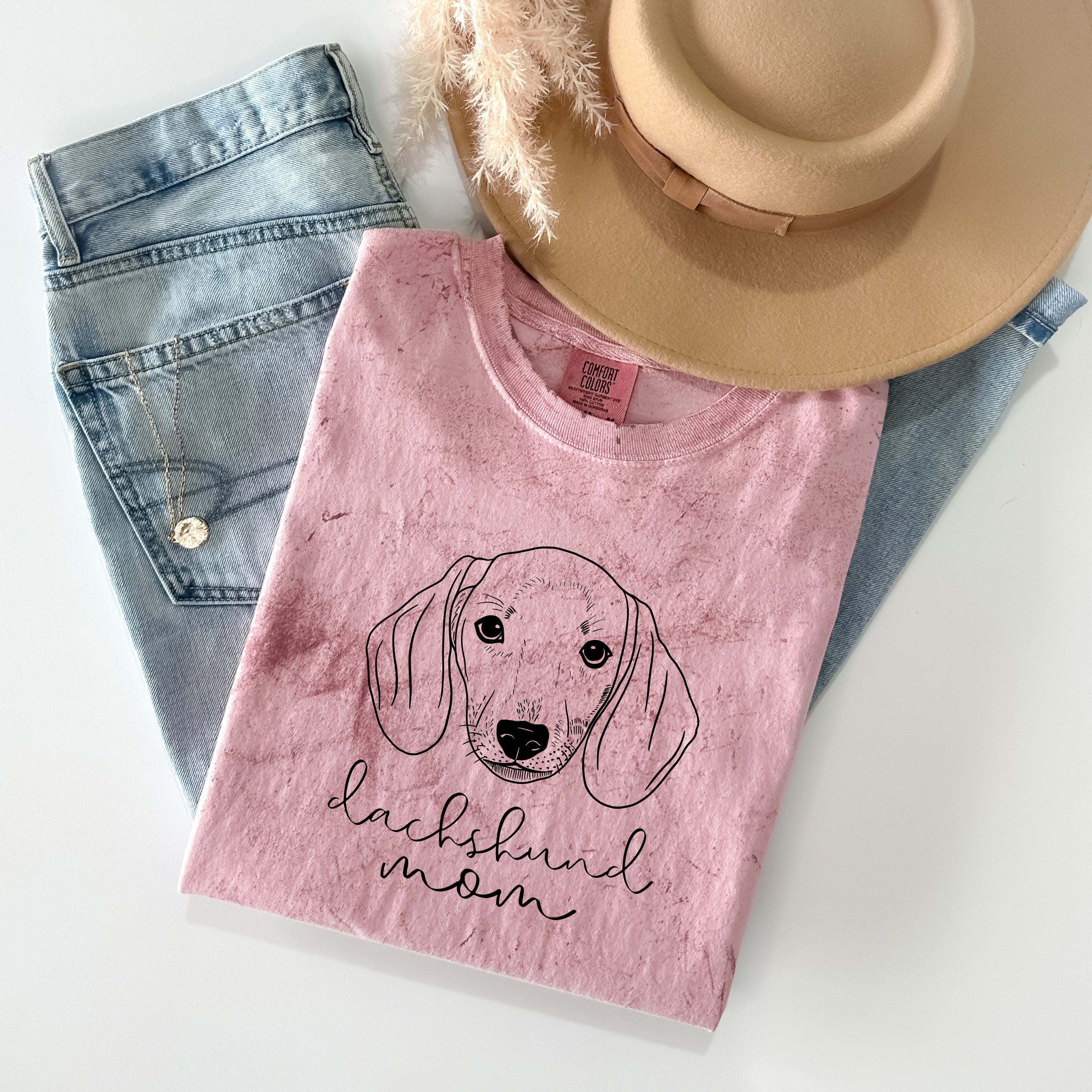 Dachshund Doxie MomDog Dog Mom Comfort Colors T Shirt