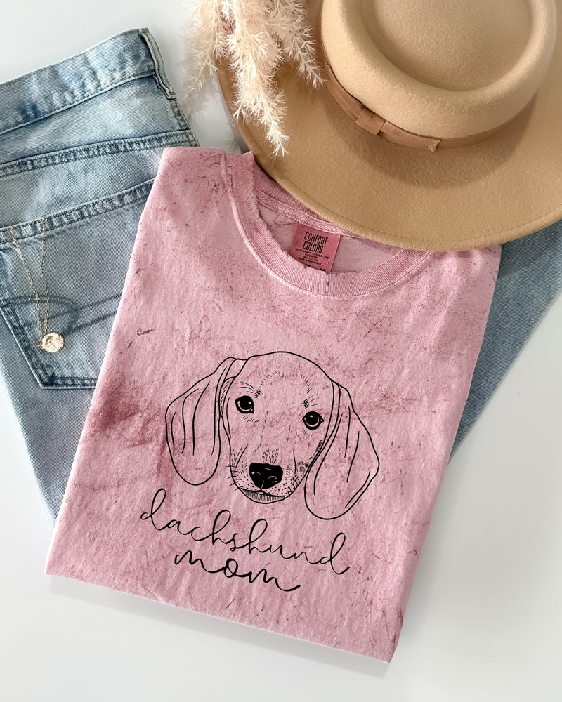 Dachshund Doxie MomDog Dog Mom Comfort Colors T Shirt