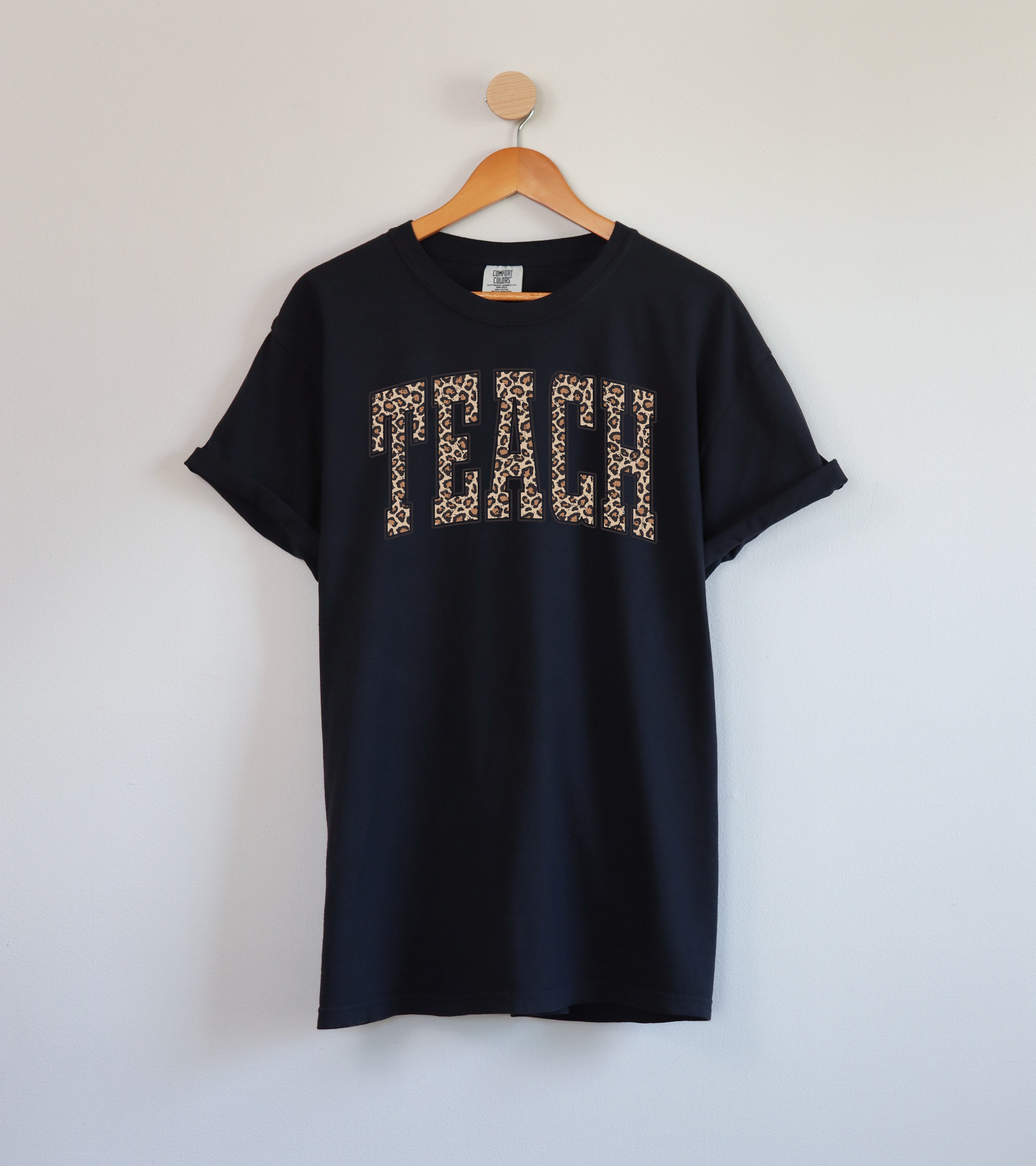Teach Teacher LEOPARD Comfort Colors Garment-Dyed T-Shirt