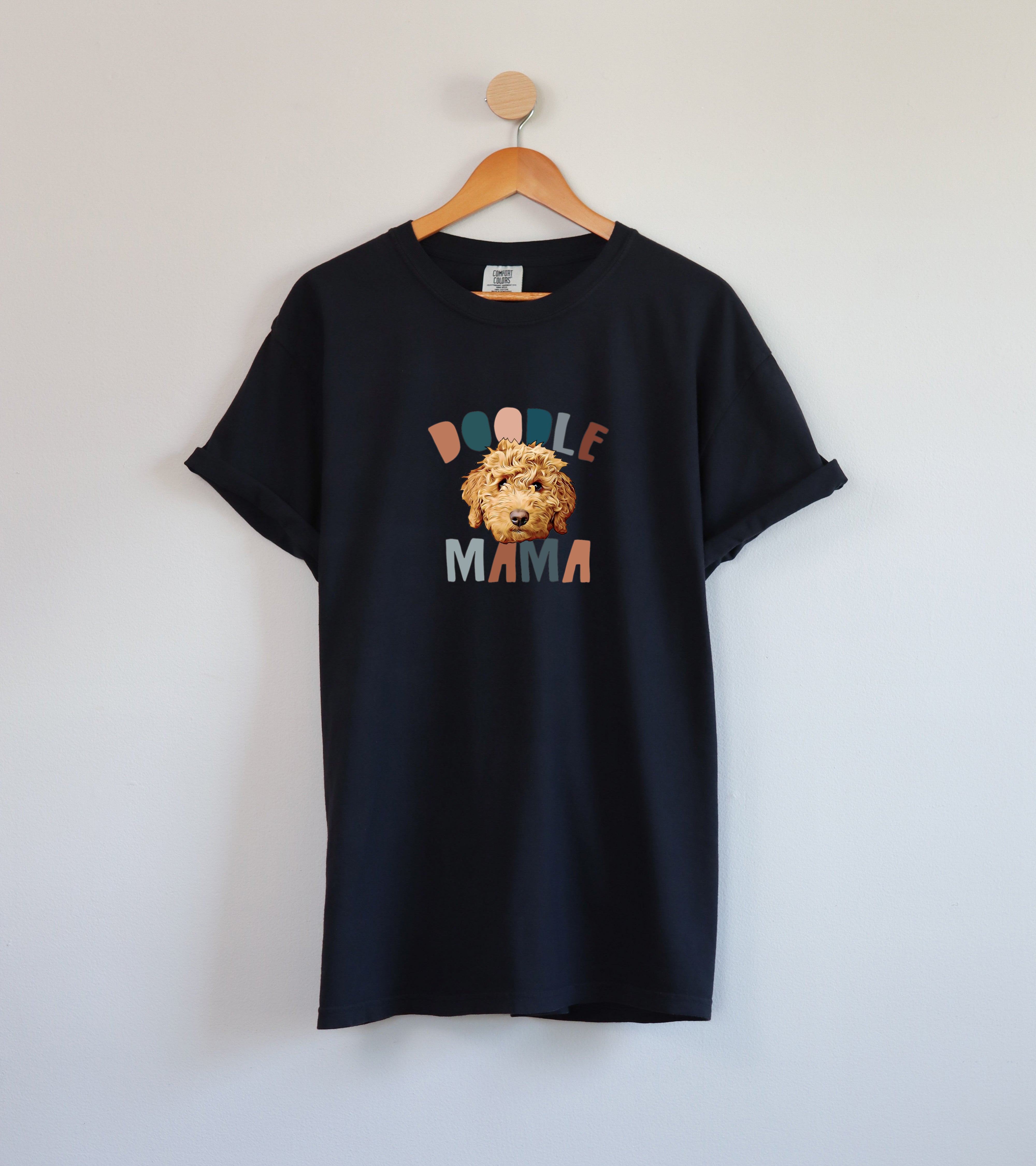 Golden Doodle Dog Mom Comfort Colors T Shirt (Color)