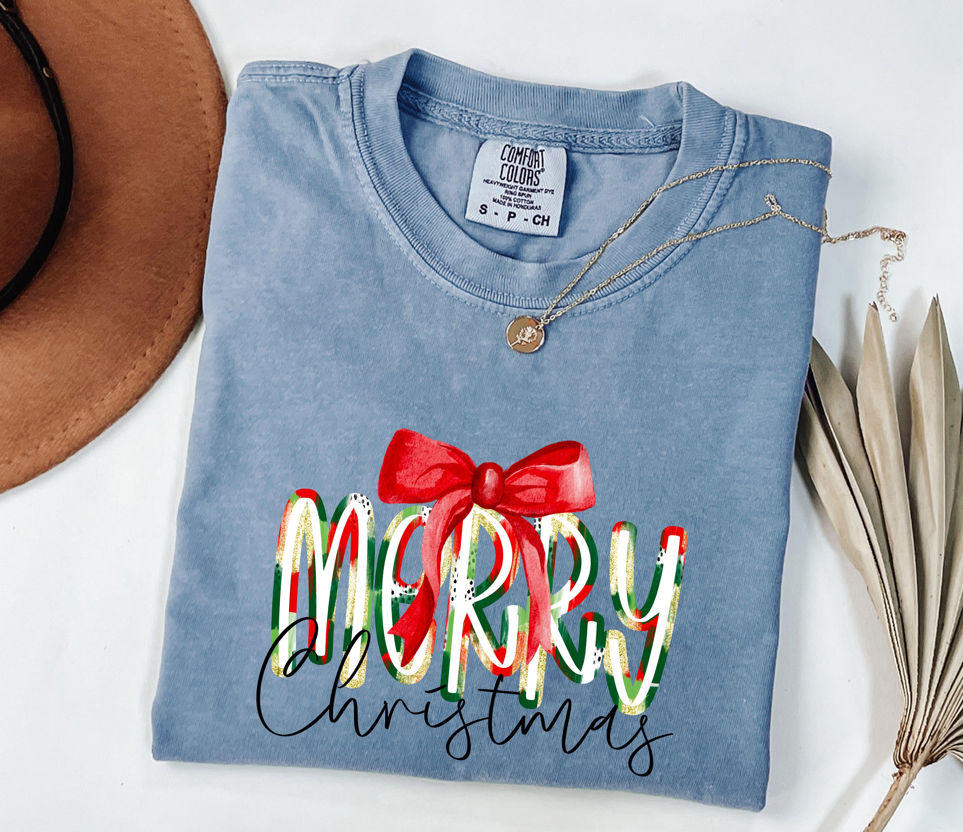Merry Christmas Winter Fall Holiday Christmas Autumn Comfort Colors Garment Dyed T Shirt