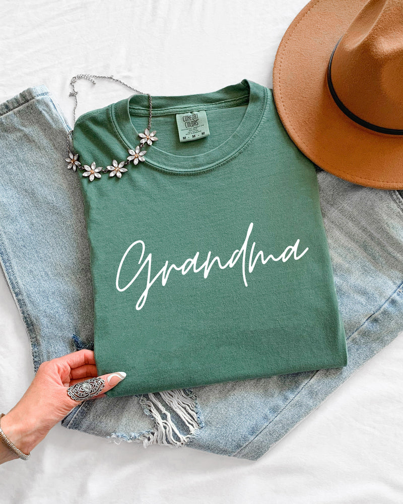 Grandma Comfort Colors Garment Dyed T Shirt (cursive)