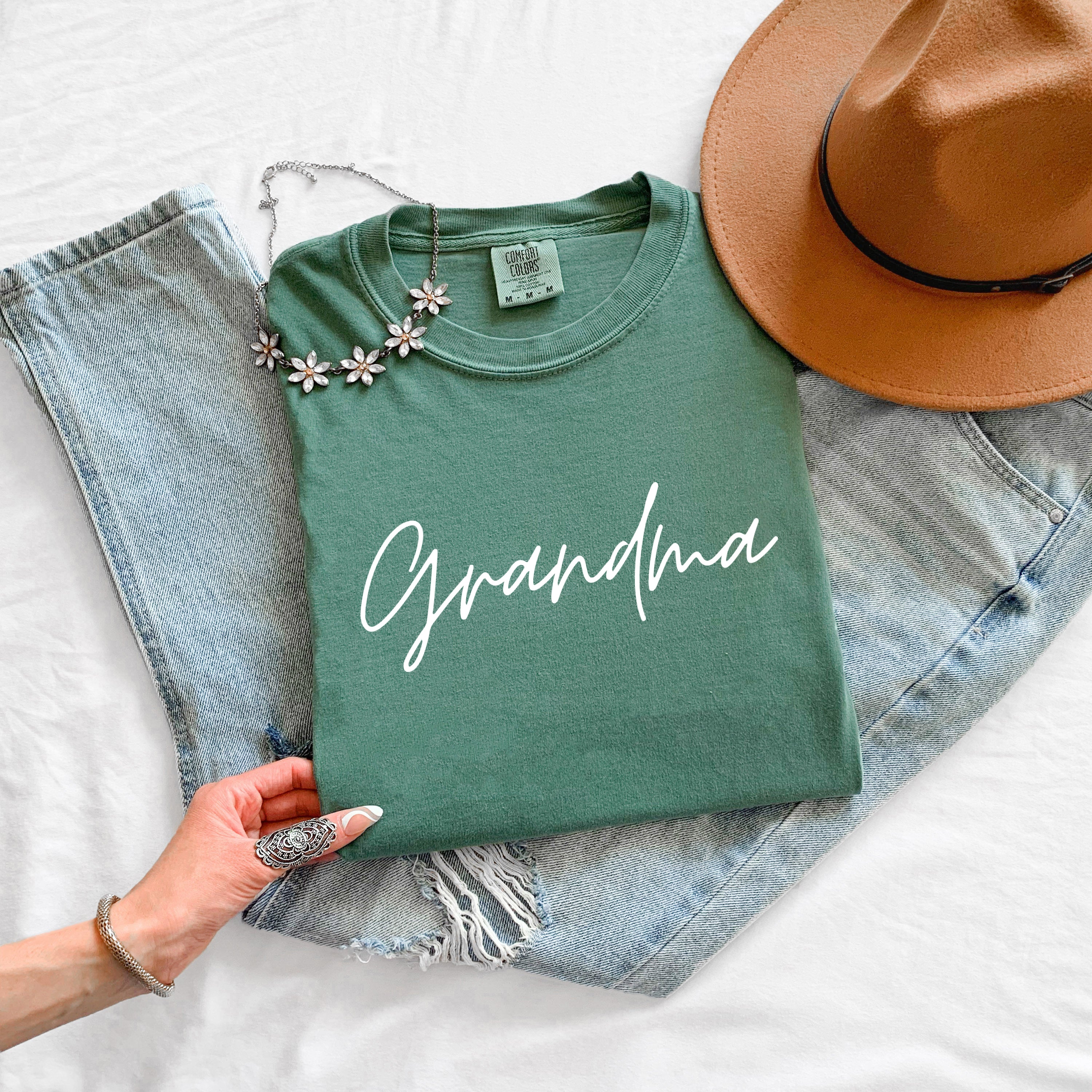 Grandma Comfort Colors Garment Dyed T Shirt (cursive)
