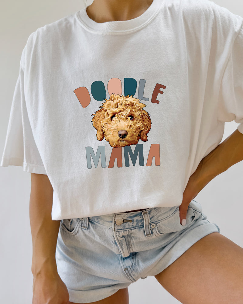 Golden Doodle Dog Mom Comfort Colors T Shirt (Color)