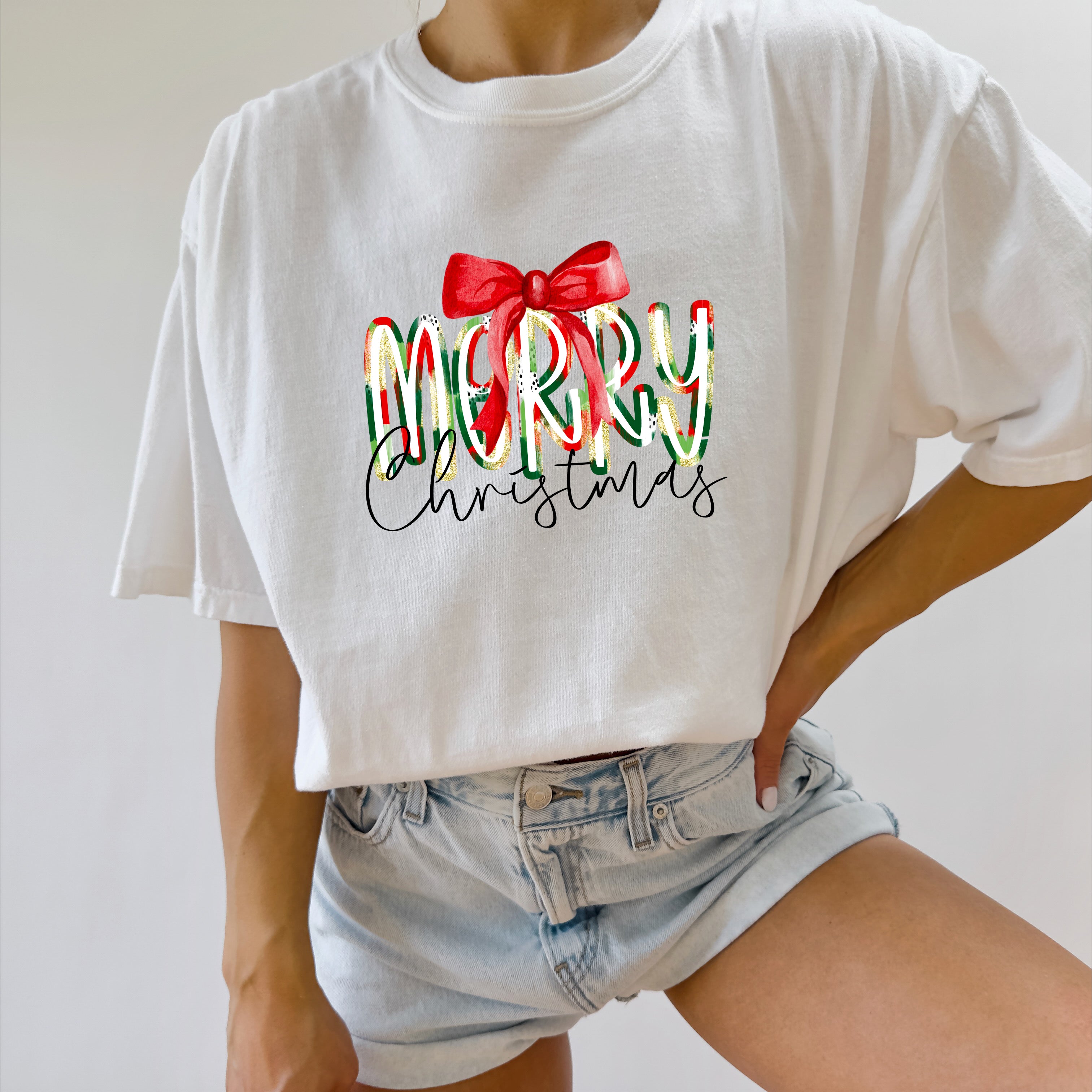 Merry Christmas Winter Fall Holiday Christmas Autumn Comfort Colors Garment Dyed T Shirt