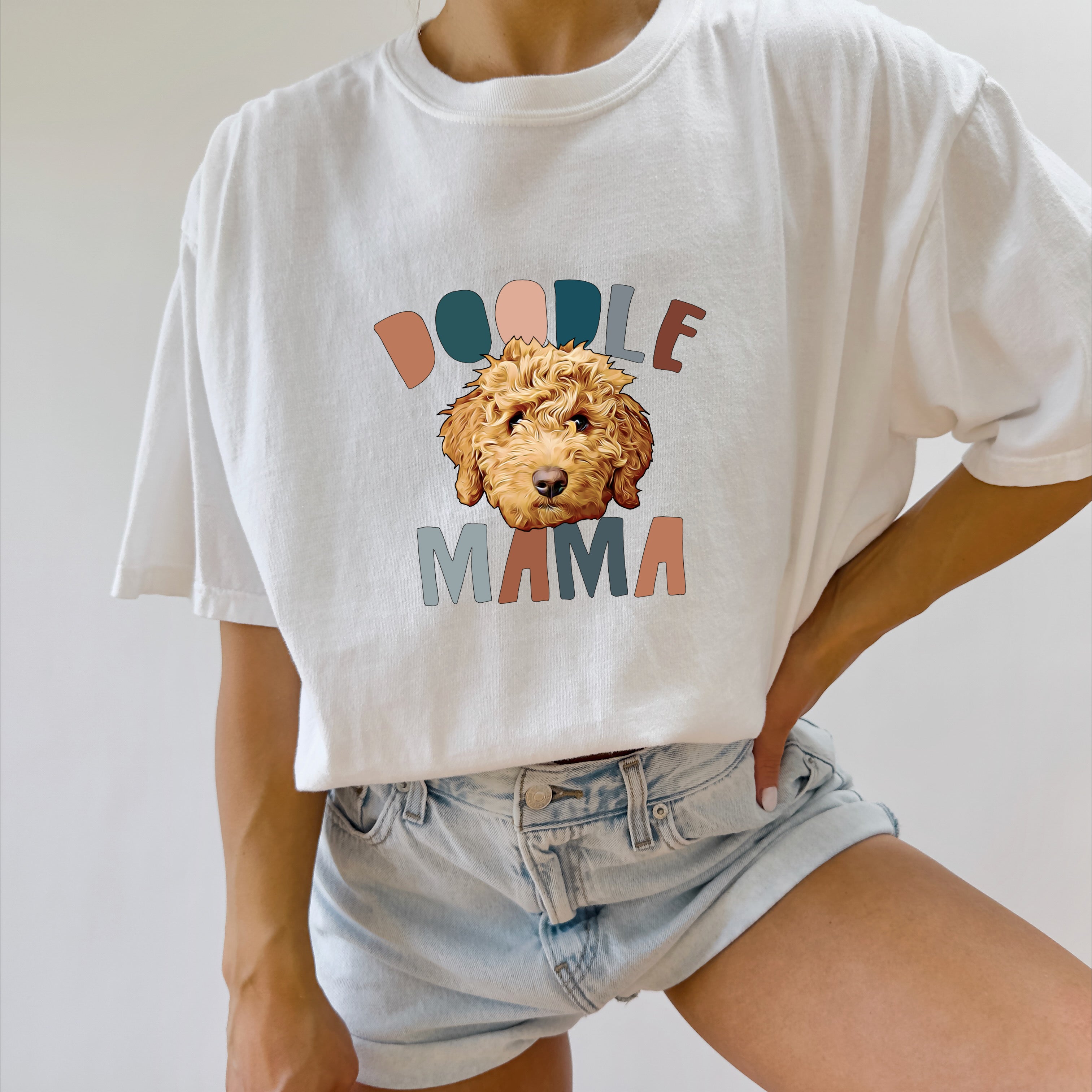 Golden Doodle Dog Mom Comfort Colors T Shirt (Color)