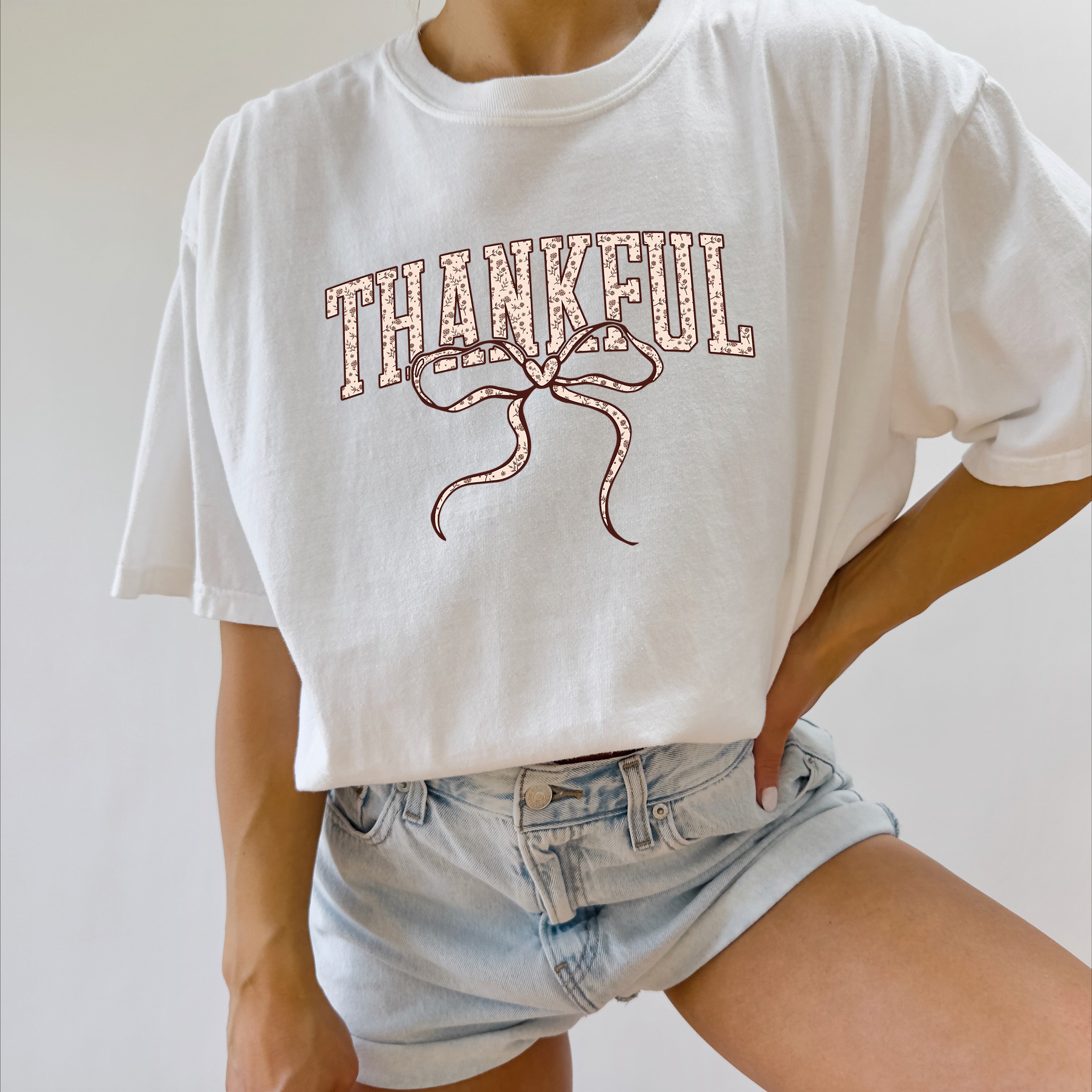 Thankful Christian Fall Thanksgiving day Christmas Autumn Comfort Colors Garment Dyed T Shirt