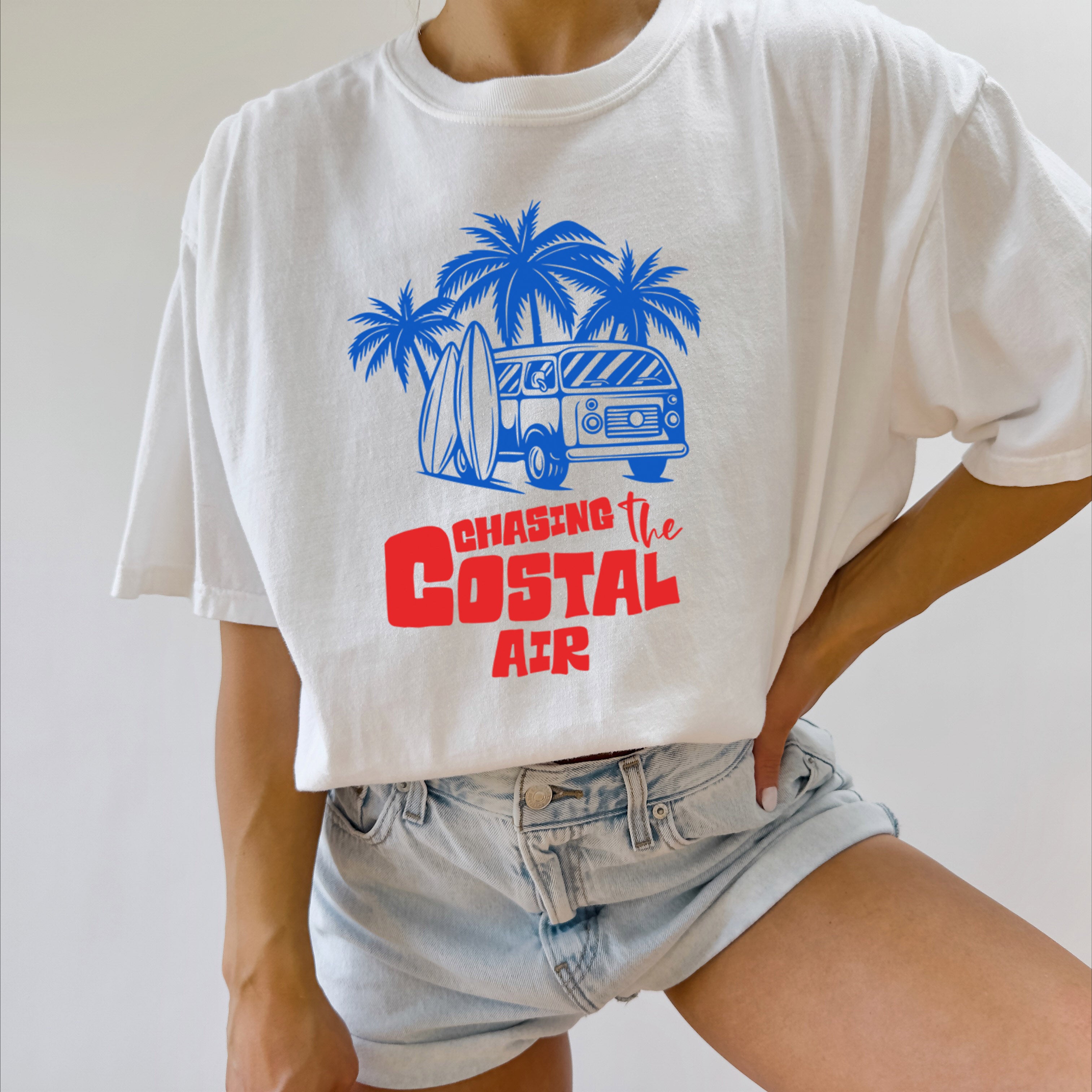 Chasing the ocean air Beach Nature Comfort Colors T Shirt Vacation Lake Summer
