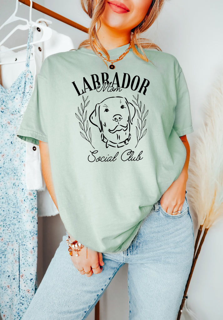 Labrador Mom Social Club Dog Mom Comfort Colors T Shirt