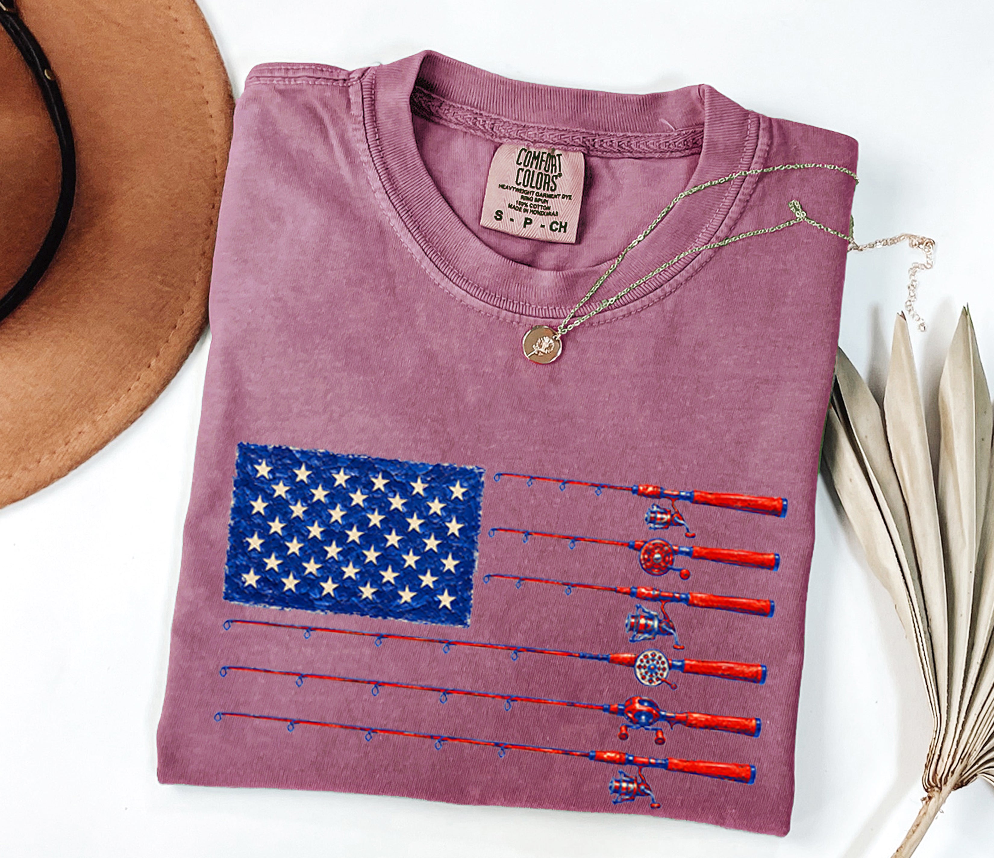USA America Fishing Comfort Colors T Shirt - 4th of July, Memorial day, Veterans day gift for dad