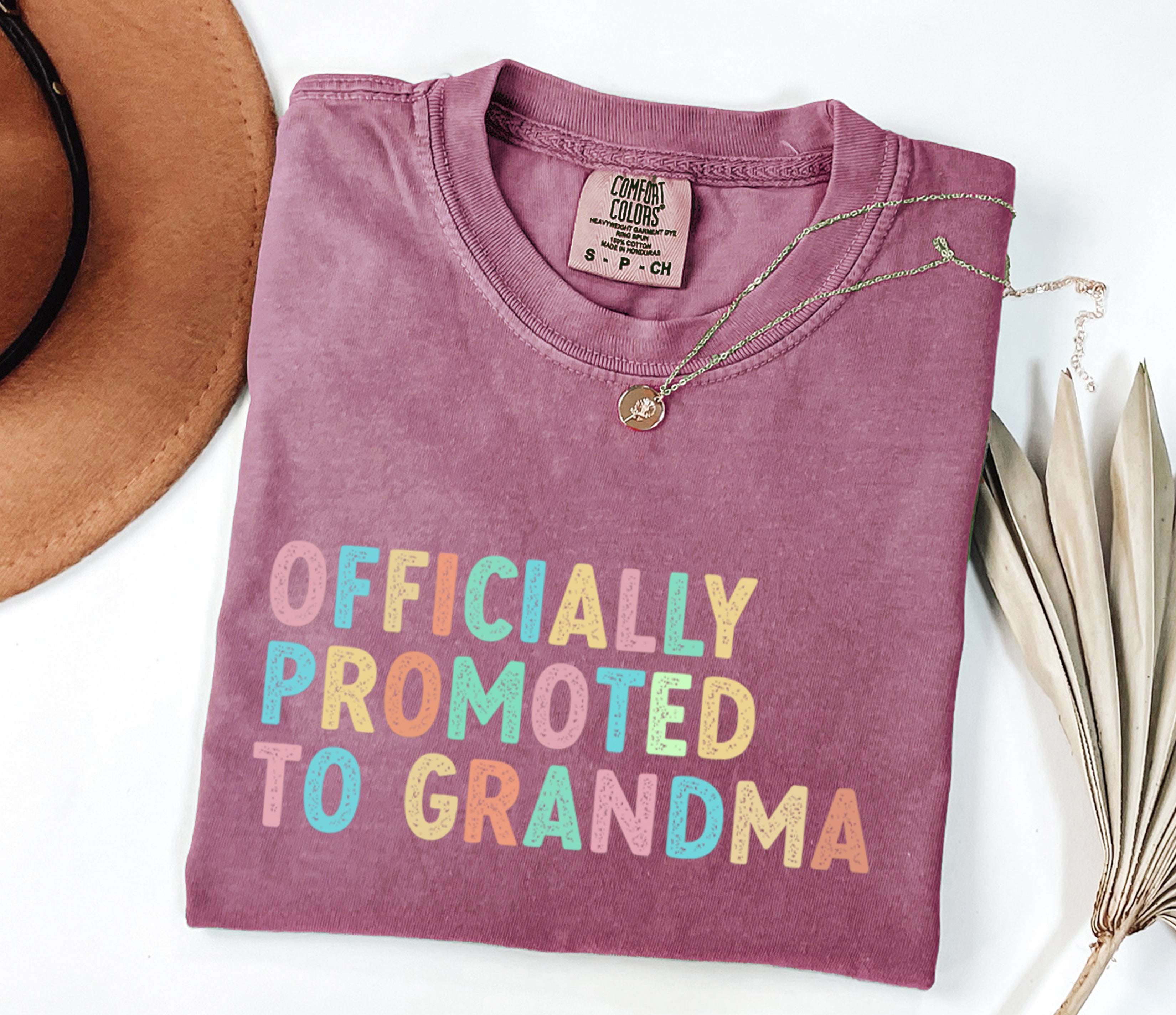 Officially Promoted to Grandma Comfort Colors T Shirt