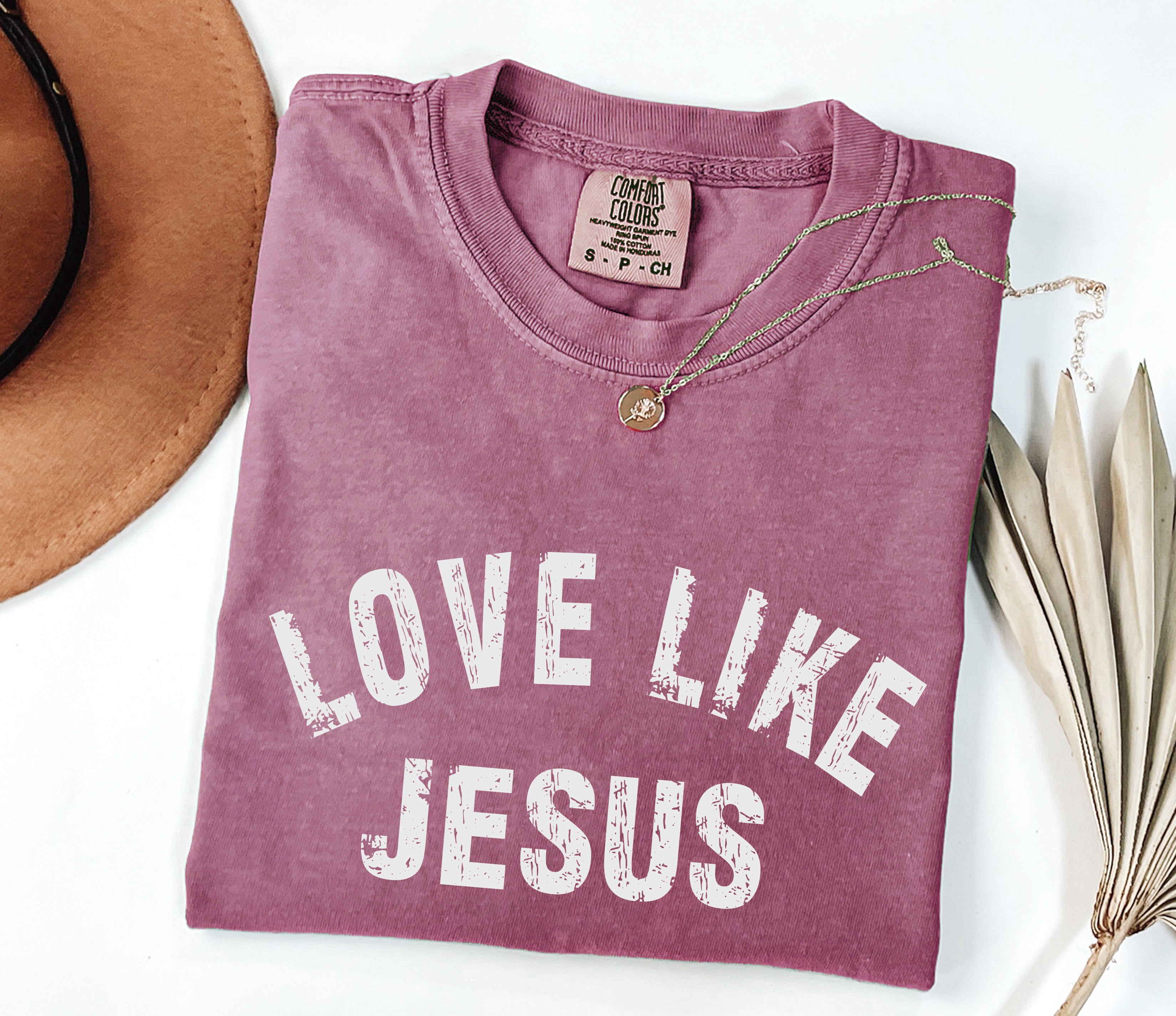Love Like Jesus Christian Comfort Colors Garment Dyed T Shirt (Arch)