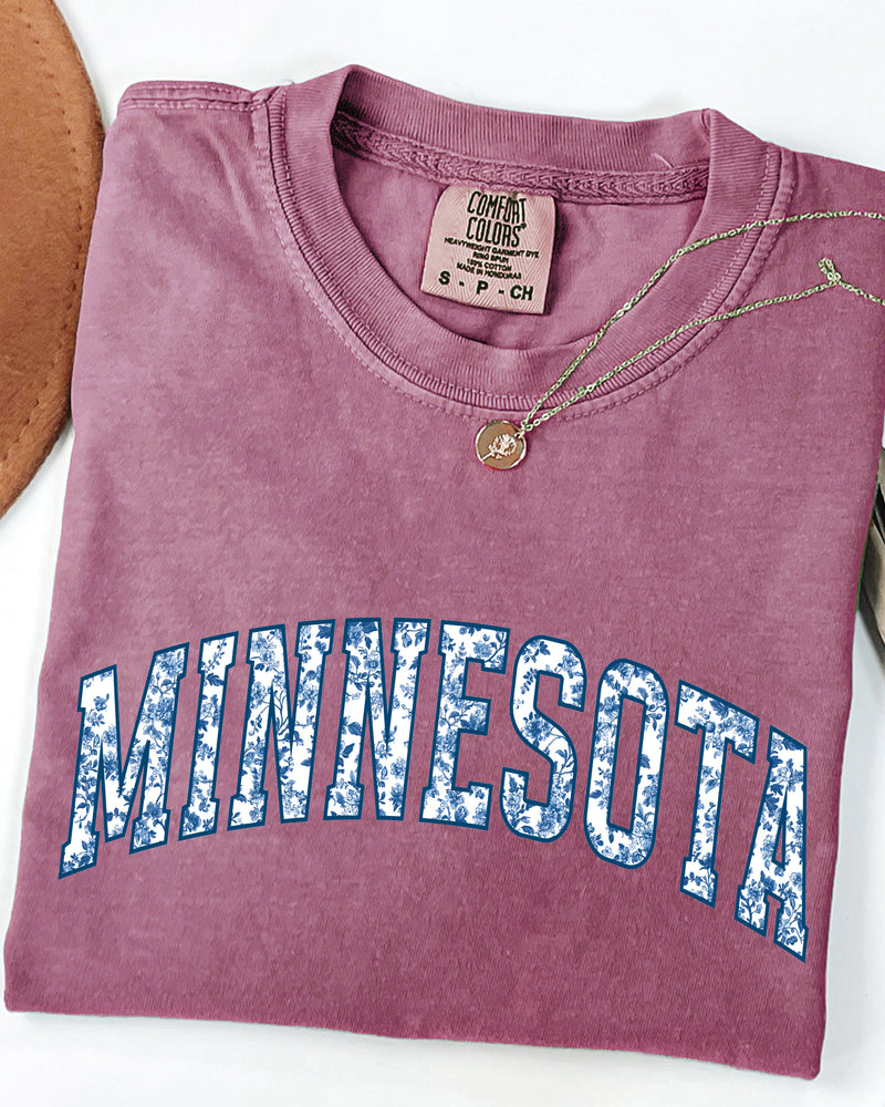 Minnesota State City College Comfort Colors T Shirt (Blue flower)