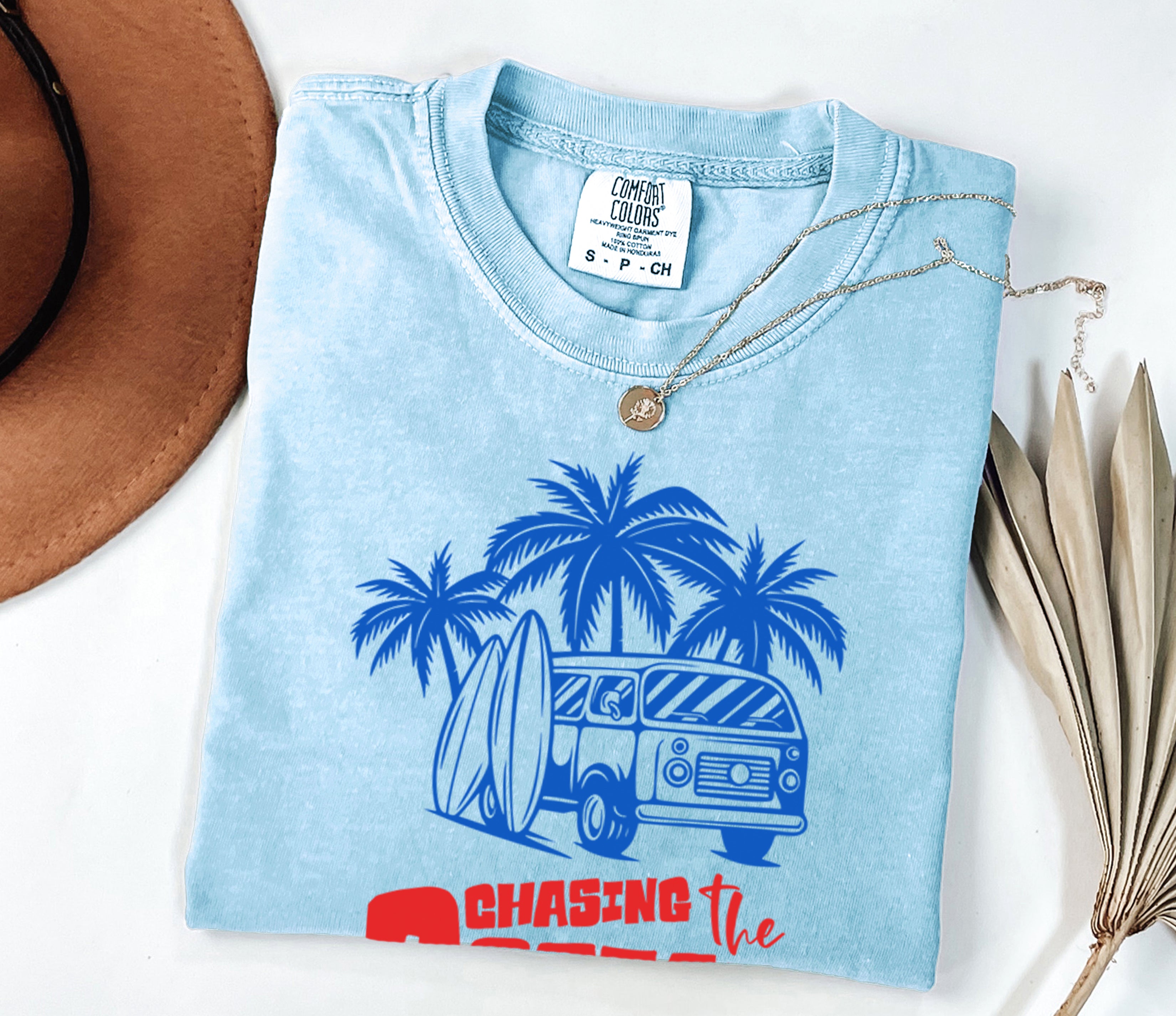 Chasing the ocean air Beach Nature Comfort Colors T Shirt Vacation Lake Summer