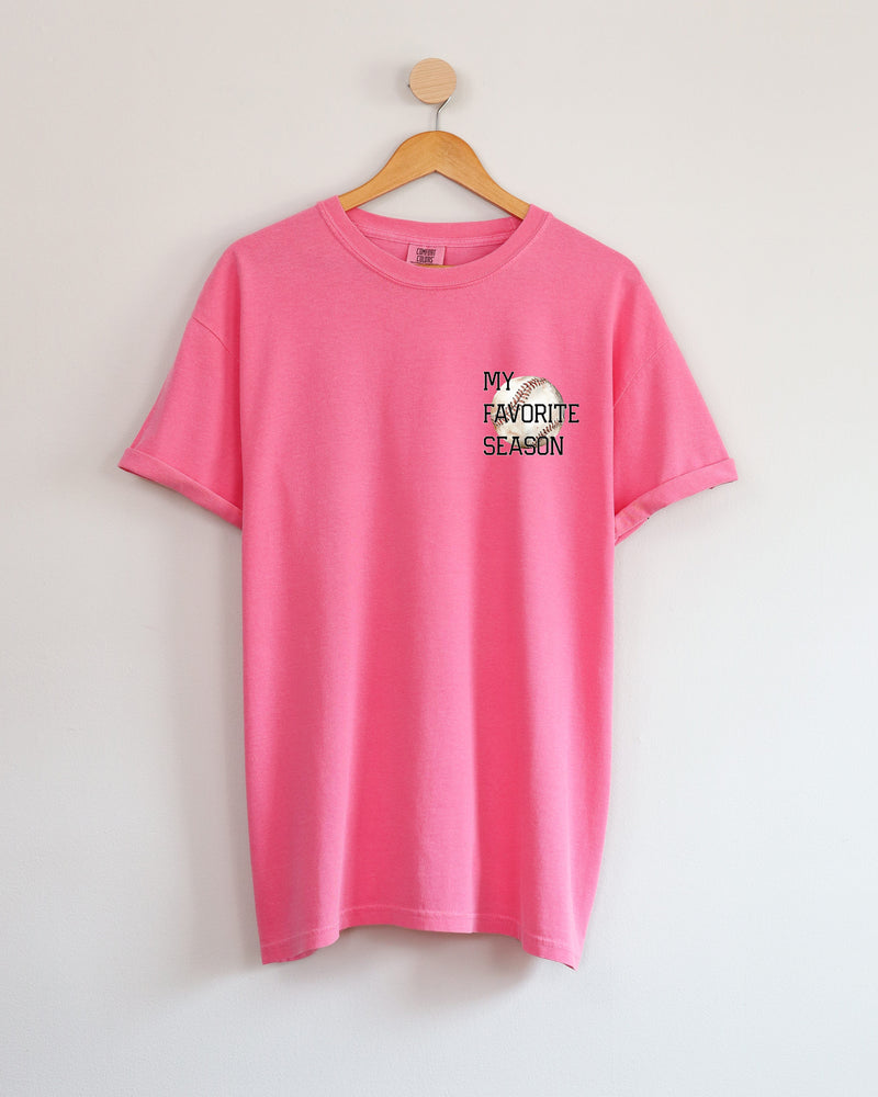 My Favorite Season Game day Baseball Mama Comfort Colors T Shirt