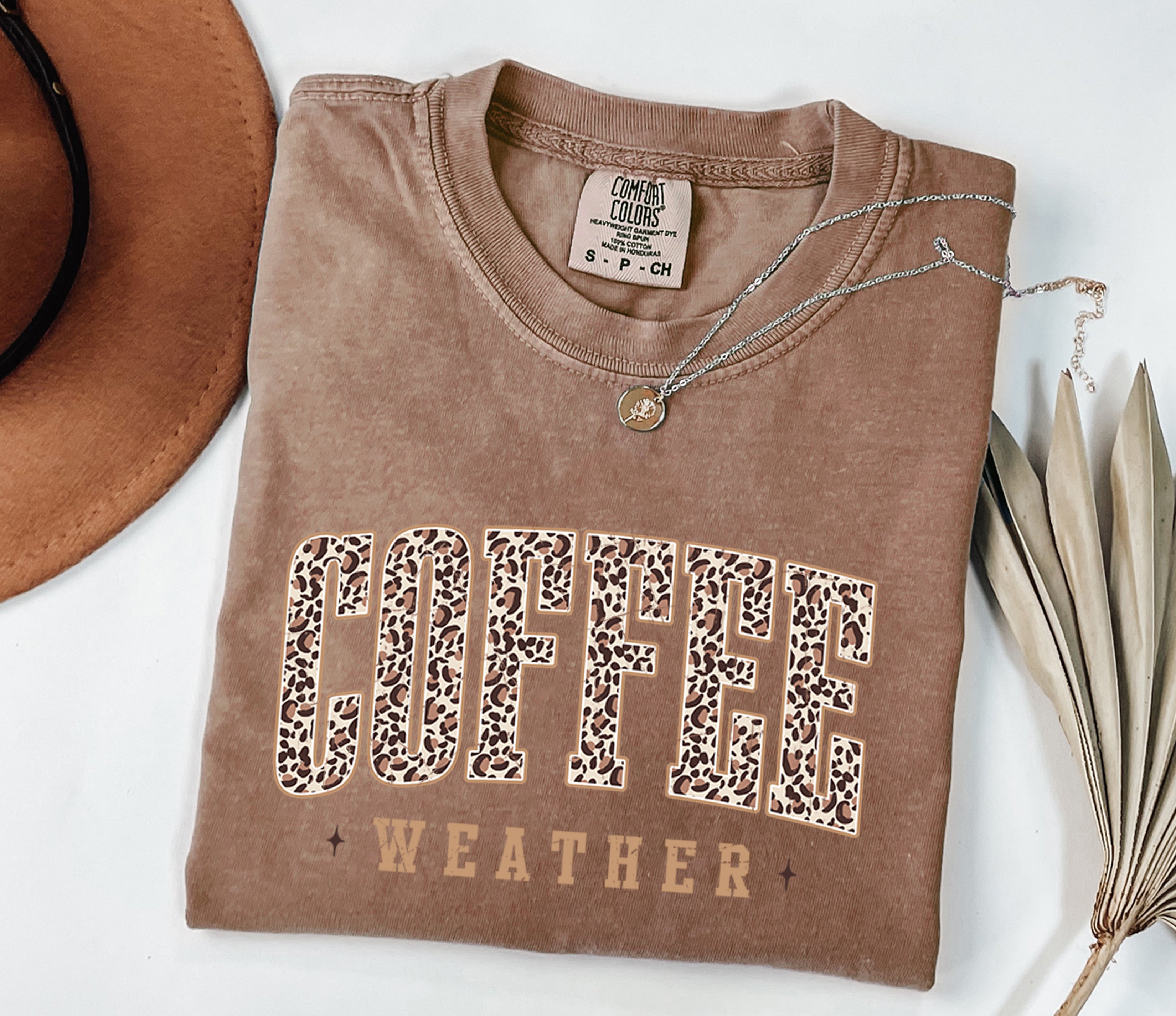 Coffee Weather Fall Thanksgiving day Christmas Autumn Comfort Colors Garment Dyed T Shirt