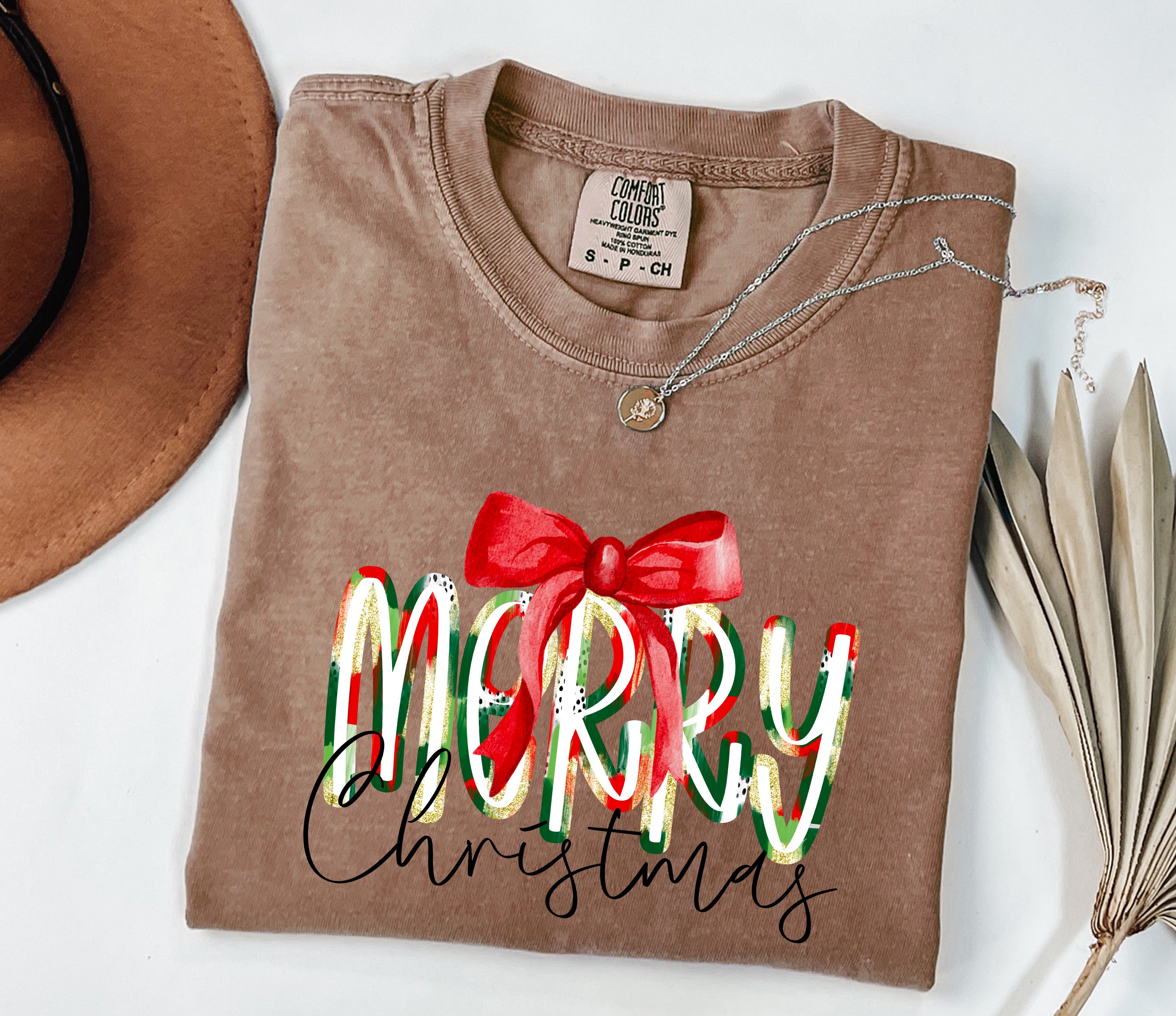 Merry Christmas Winter Fall Holiday Christmas Autumn Comfort Colors Garment Dyed T Shirt