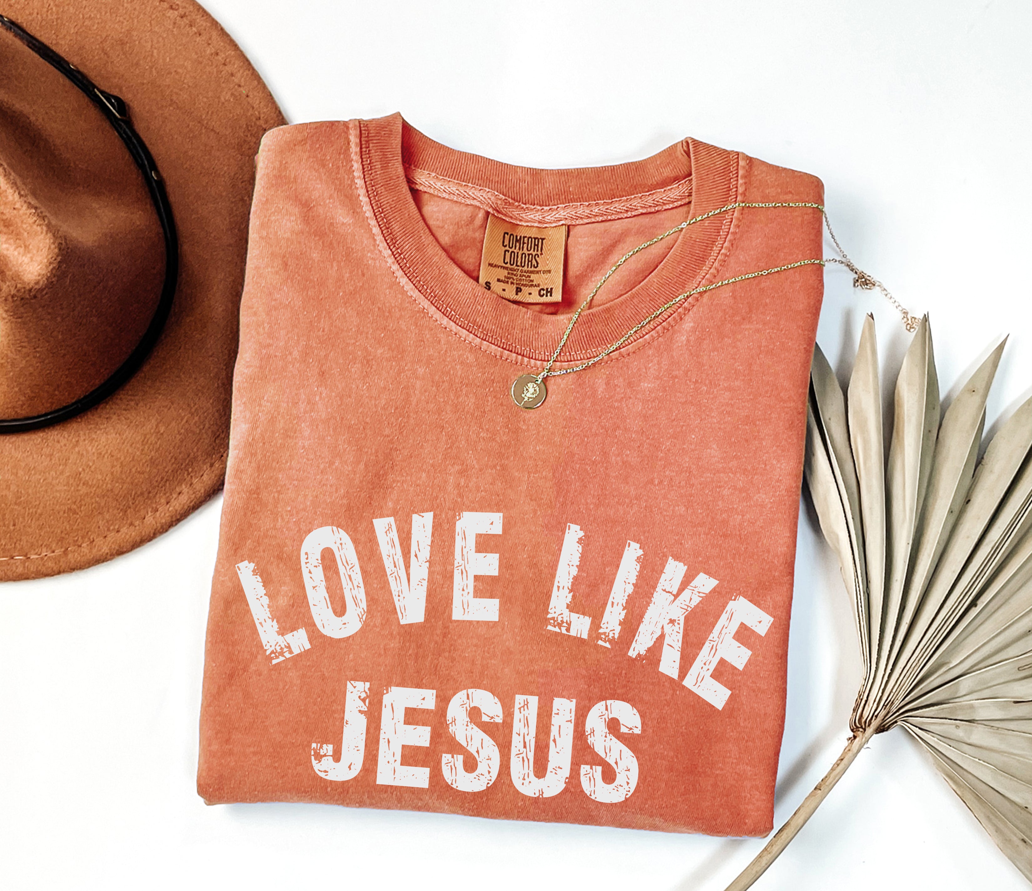 Love Like Jesus Christian Comfort Colors Garment Dyed T Shirt (Arch)
