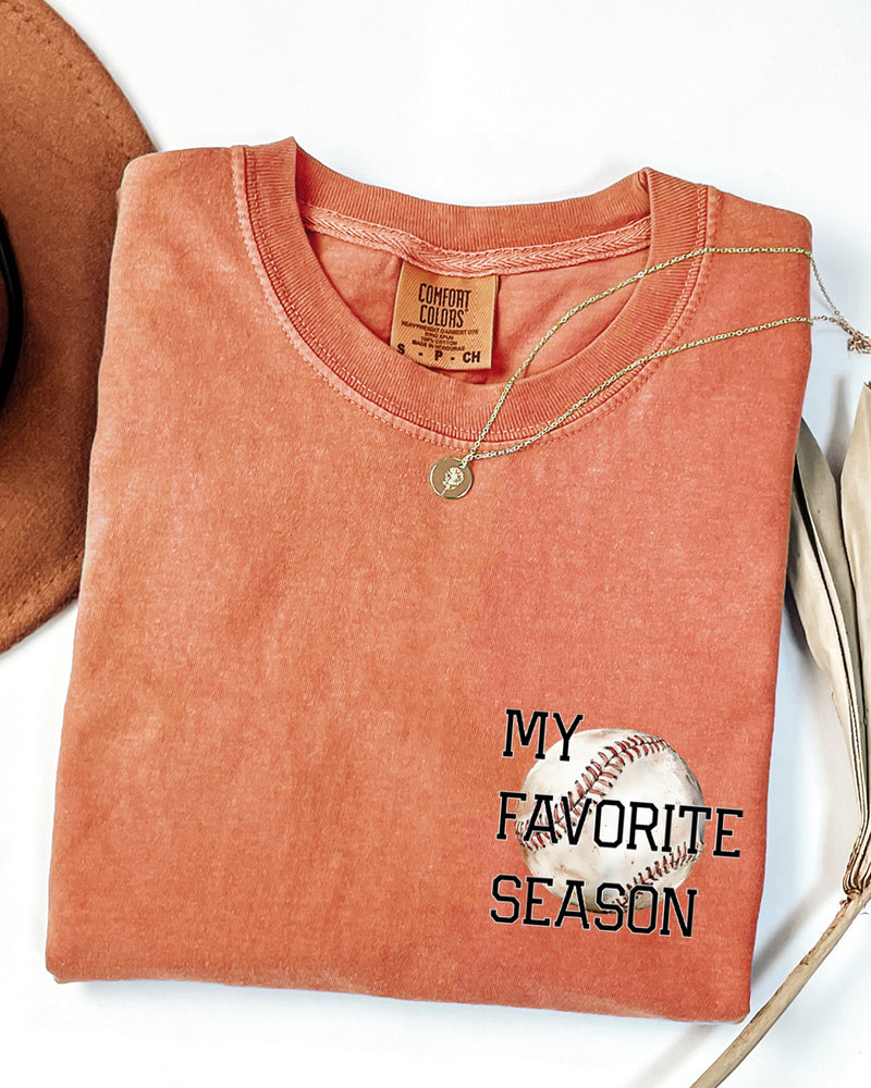 My Favorite Season Game day Baseball Mama Comfort Colors T Shirt