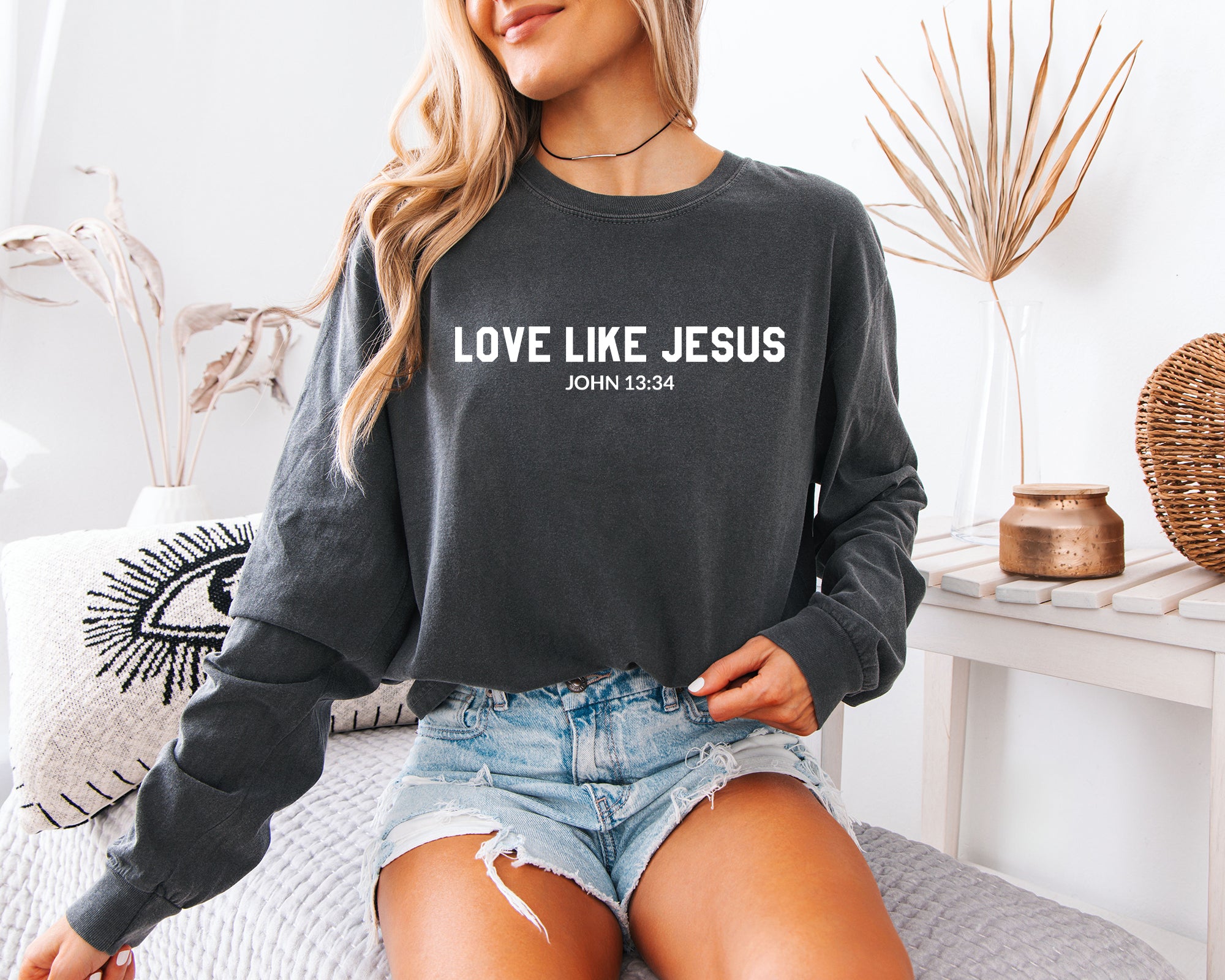 Comfort Colors Love Like Jesus Christian Long Sleeve Shirt