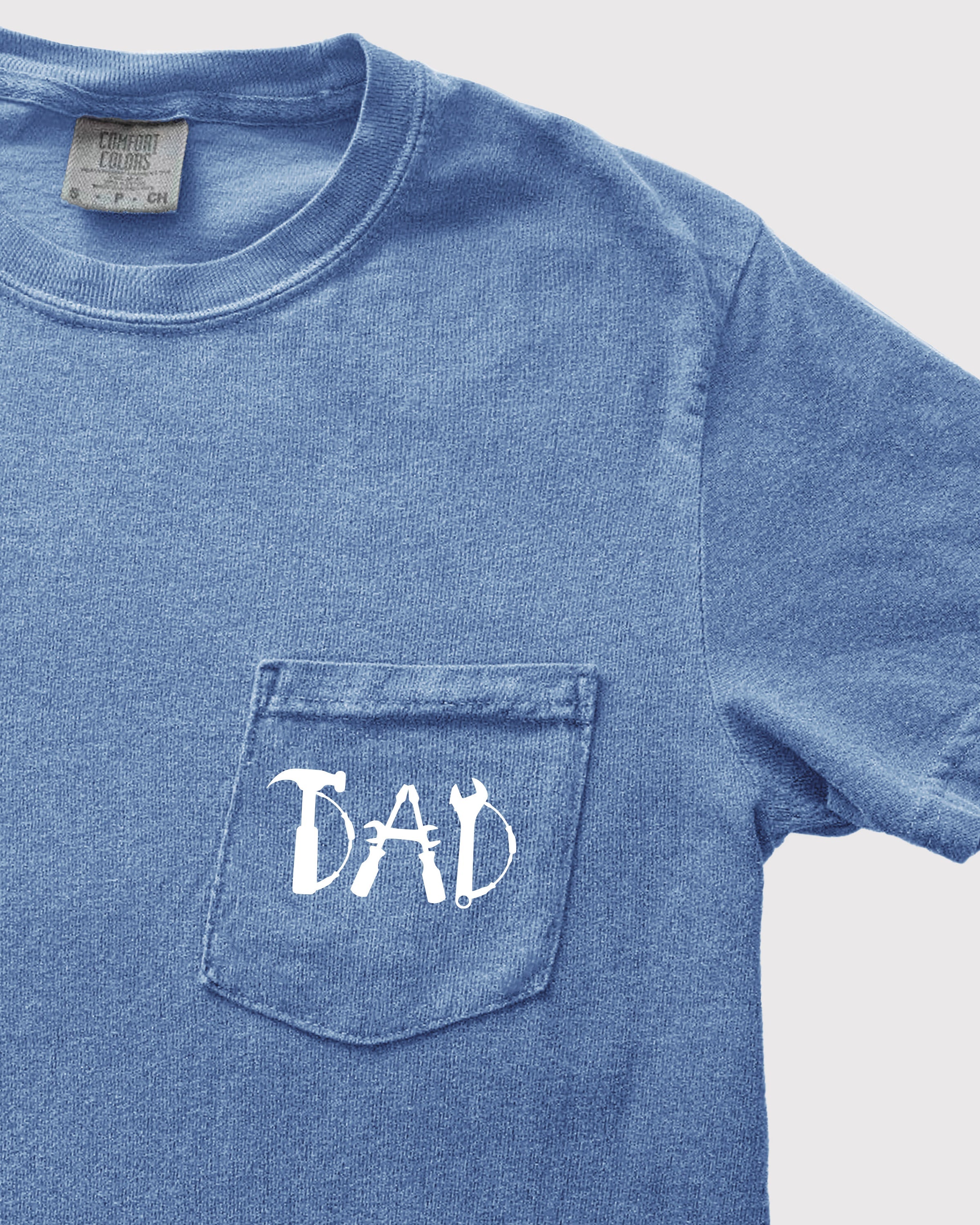 Dad Fixer Handyman Tool theme Comfort Colors Pocket T Shirt