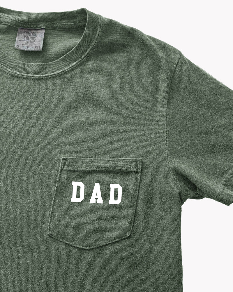 Dad Comfort Colors Pocket T Shirt (block font)
