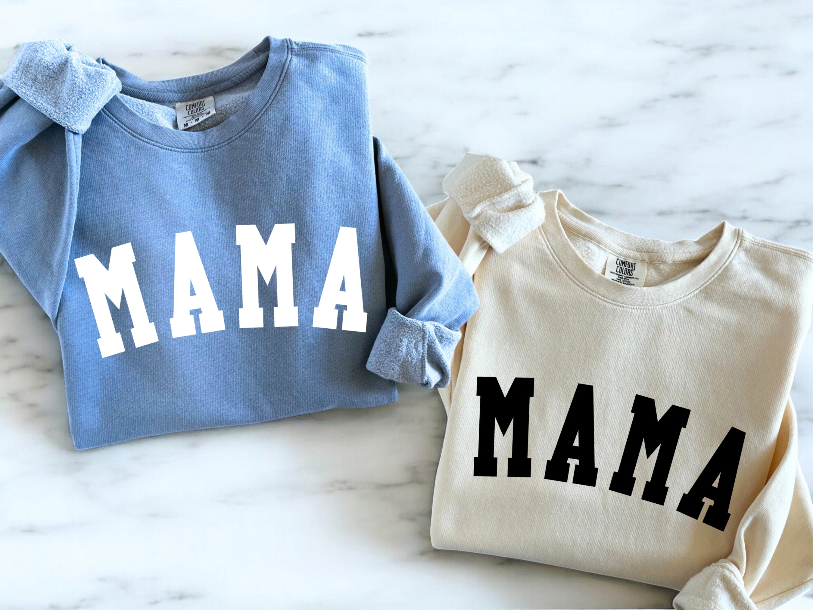 Mama Garment Dyed Comfort Colors Sweatshirt (Condensed Font)