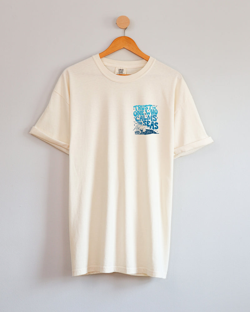 Trust the One Who Calms the Seas (Mark 4:35-41) Vacation Summer Lake Ocean Tees