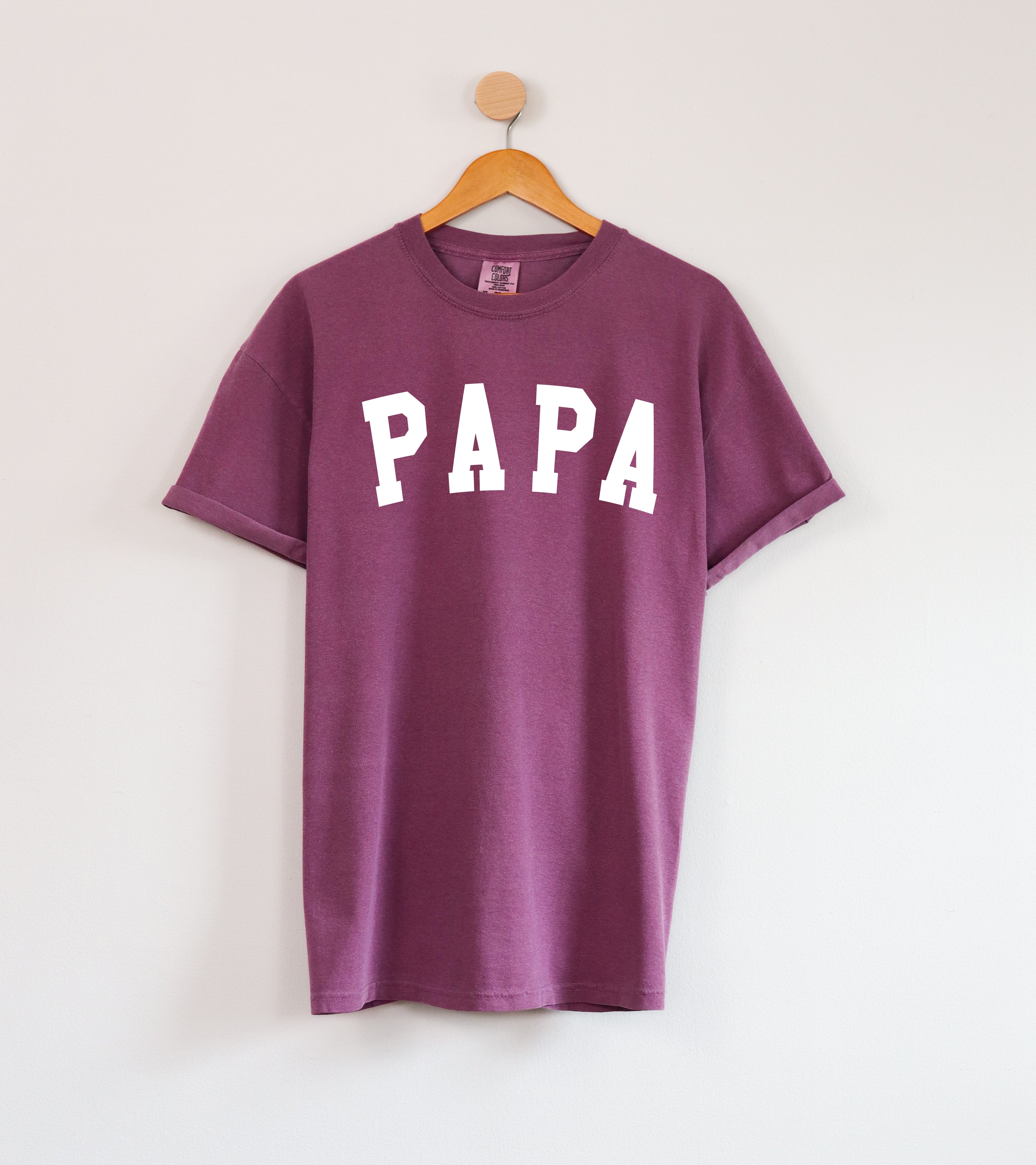 Papa Grandpa Comfort Colors 100% Cotton T Shirt Father's day (Condensed)