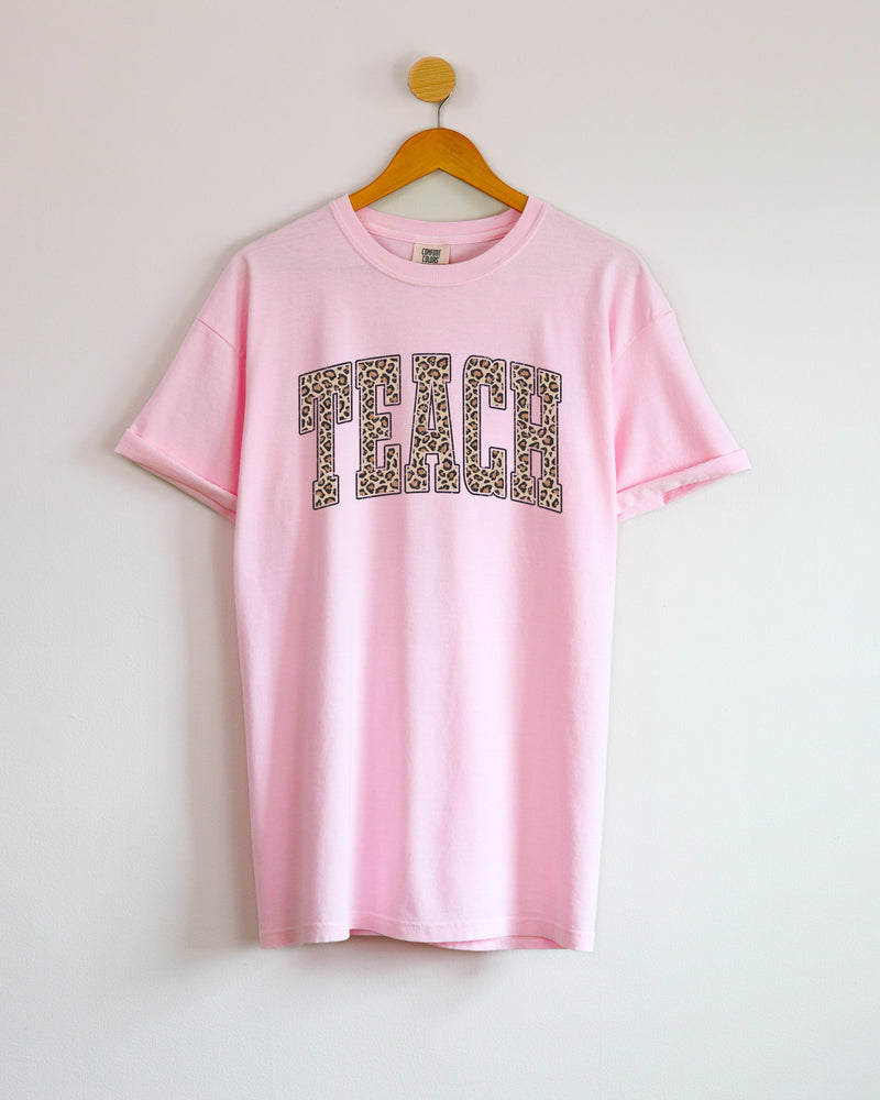 Teach Teacher LEOPARD Comfort Colors Garment-Dyed T-Shirt