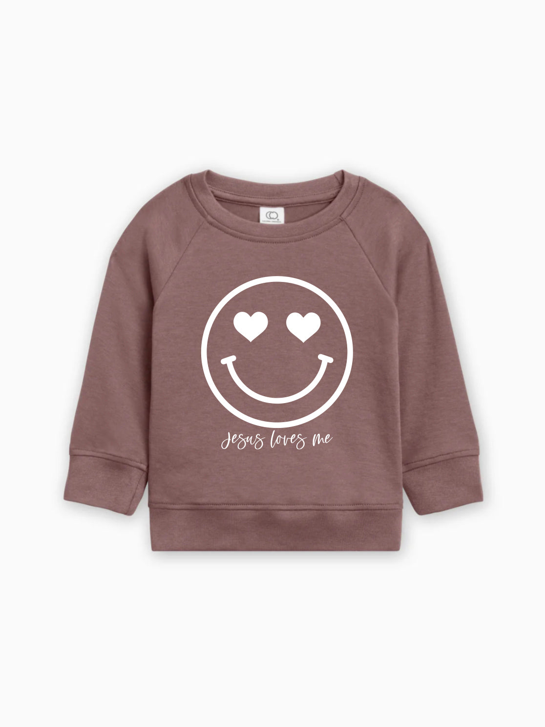 Heart Smiley Face Jesus Loves Me Easter Baby And Toddler Organic Cotton Pullover