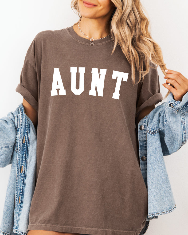 Aunt Comfort Colors Graphic Tees (Condensed font)