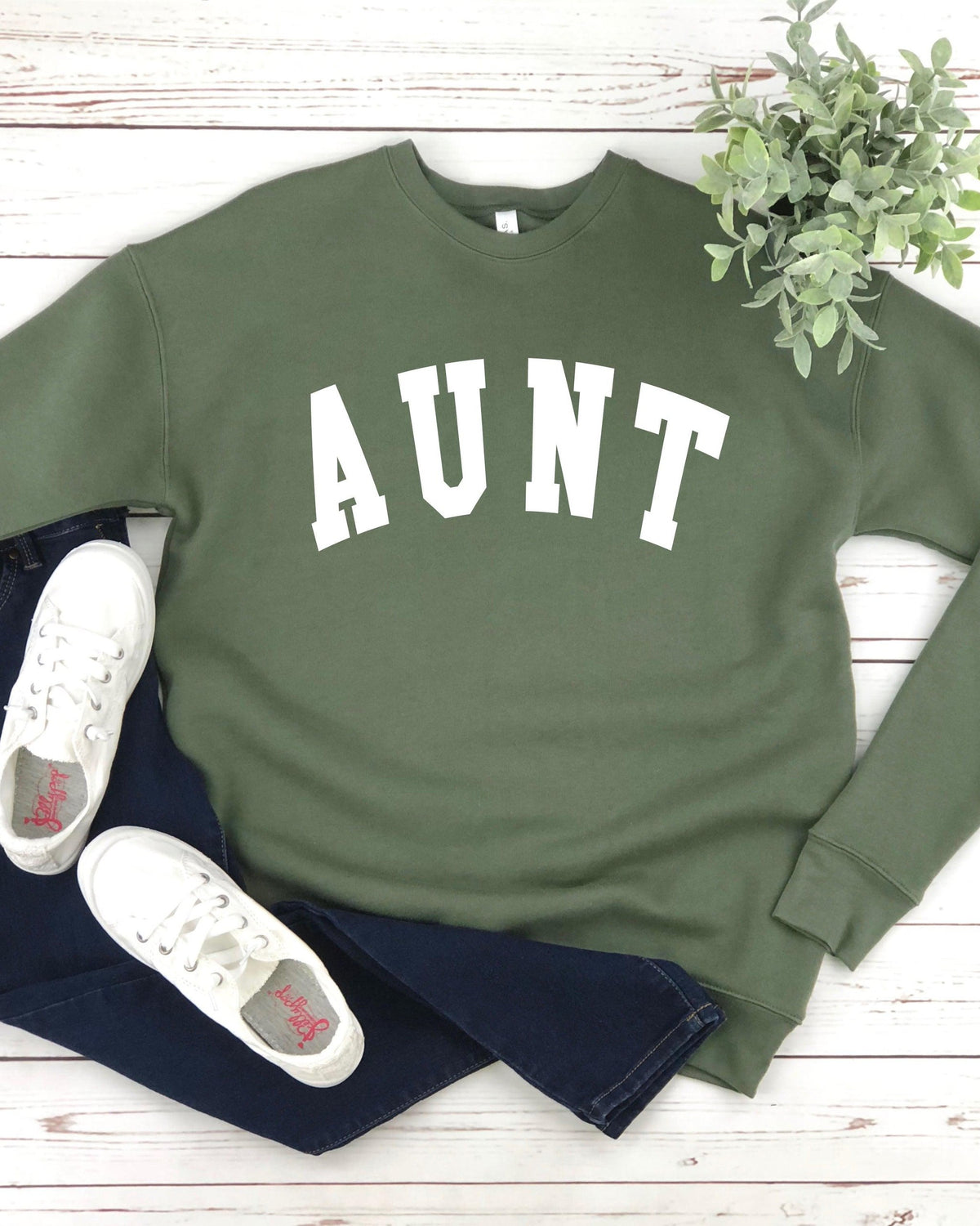 Aunt Drop Shoulder Sponge Fleece Crewneck Sweatshirt (Extended)