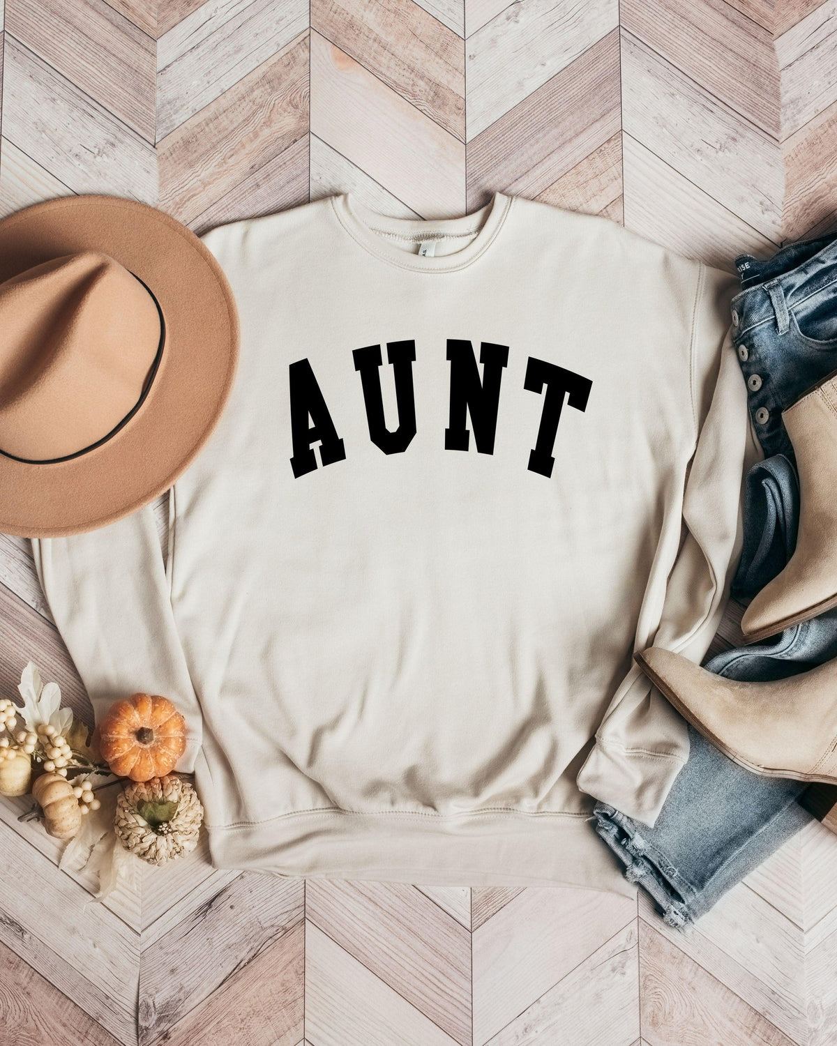 Aunt Drop Shoulder Sponge Fleece Crewneck Sweatshirt (Extended)