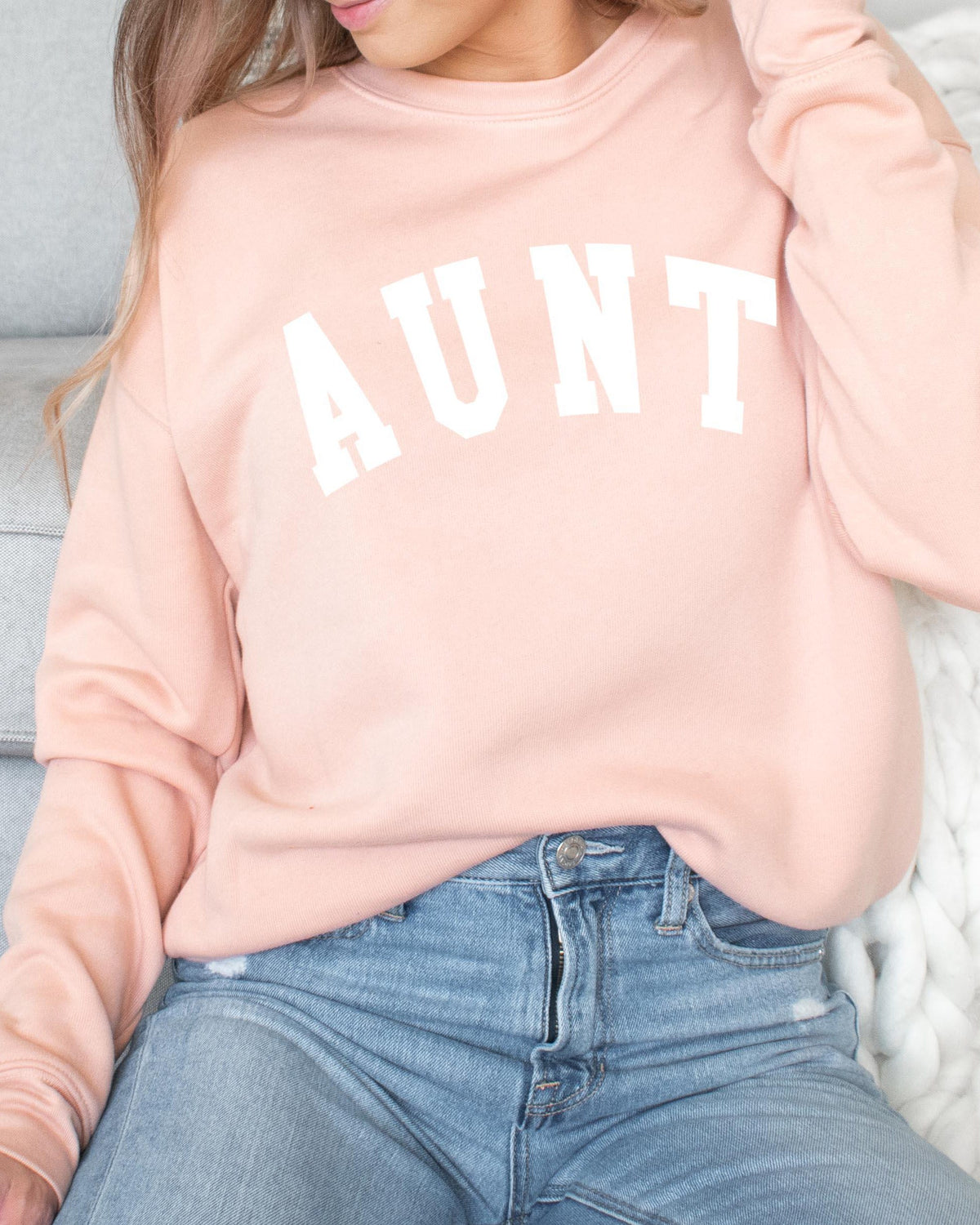 Aunt Drop Shoulder Sponge Fleece Crewneck Sweatshirt (Extended)